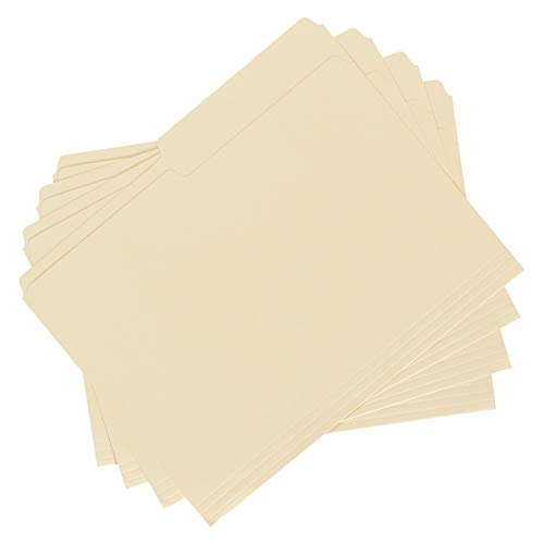 Smart Home Basics Manila File Folders, Letter Size, 1/2 Tab Kit