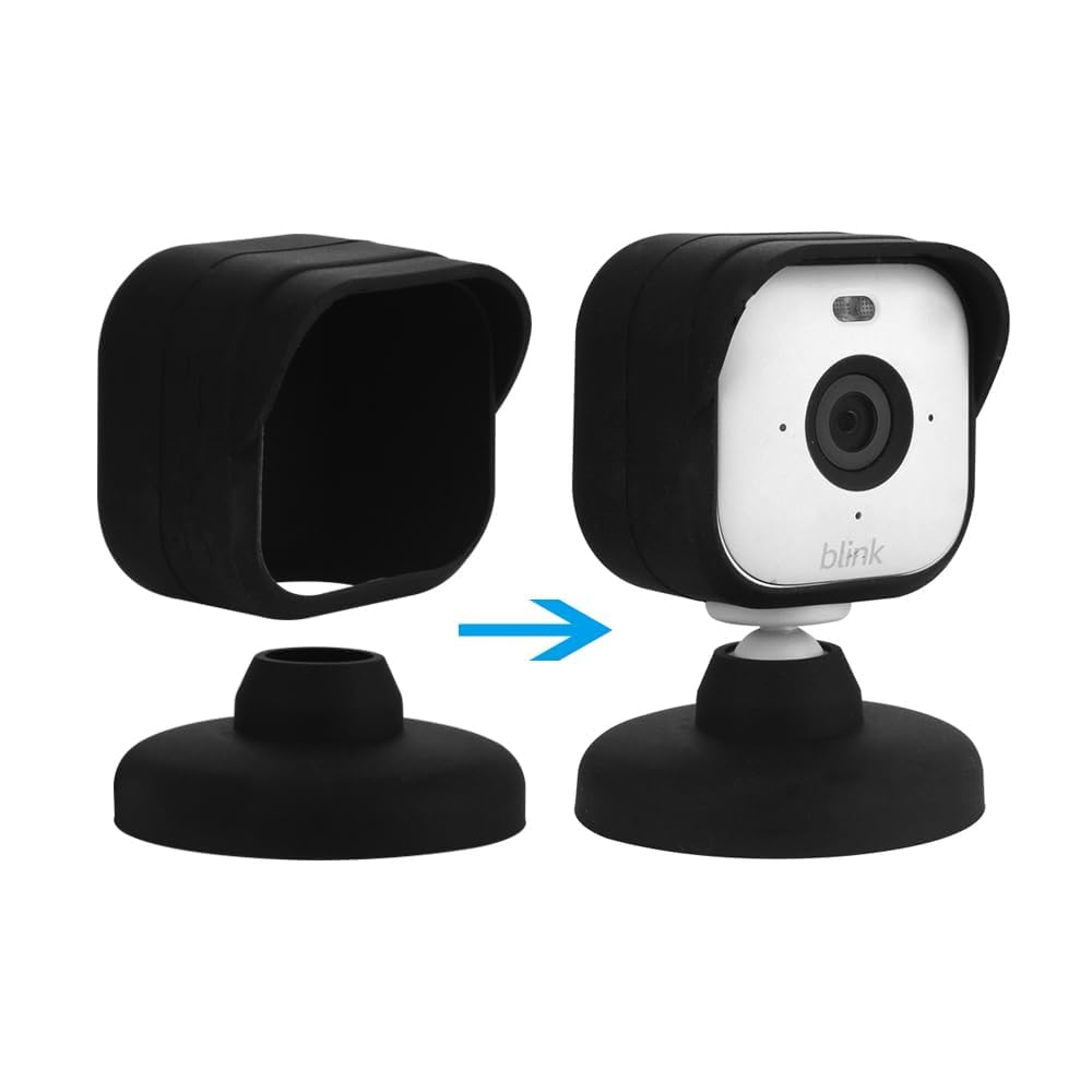 Camera Case for Blink Mini 2 Camera (2024) Black Silicone Cover Waterproof Protective Cover,White