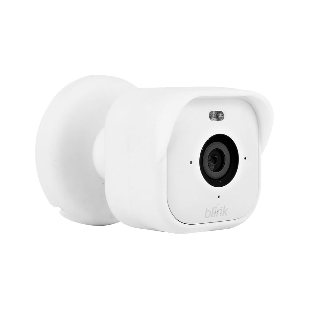 Camera Case for Blink Mini 2 Camera (2024) Black Silicone Cover Waterproof Protective Cover,White