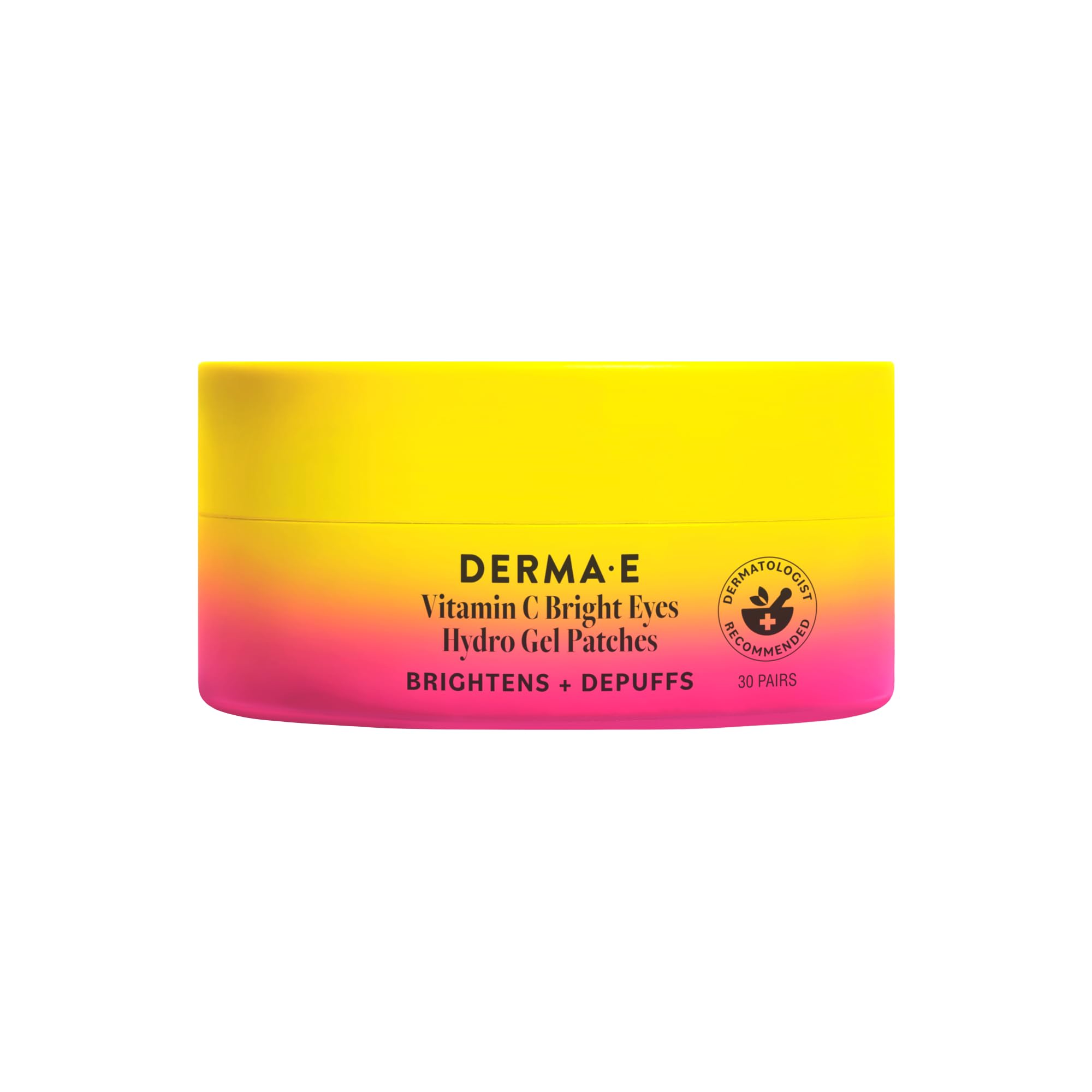 Derma E Vitamin C Bright Eyes Hydro Gel Under Eye Patches for Dark Circles (60 Ct, 30 Pairs) Allantoin, Caffeine & Vitamin B3, Eye Patches for Fine Lines, Wrinkles, Dark Circles & Puffy Eyes