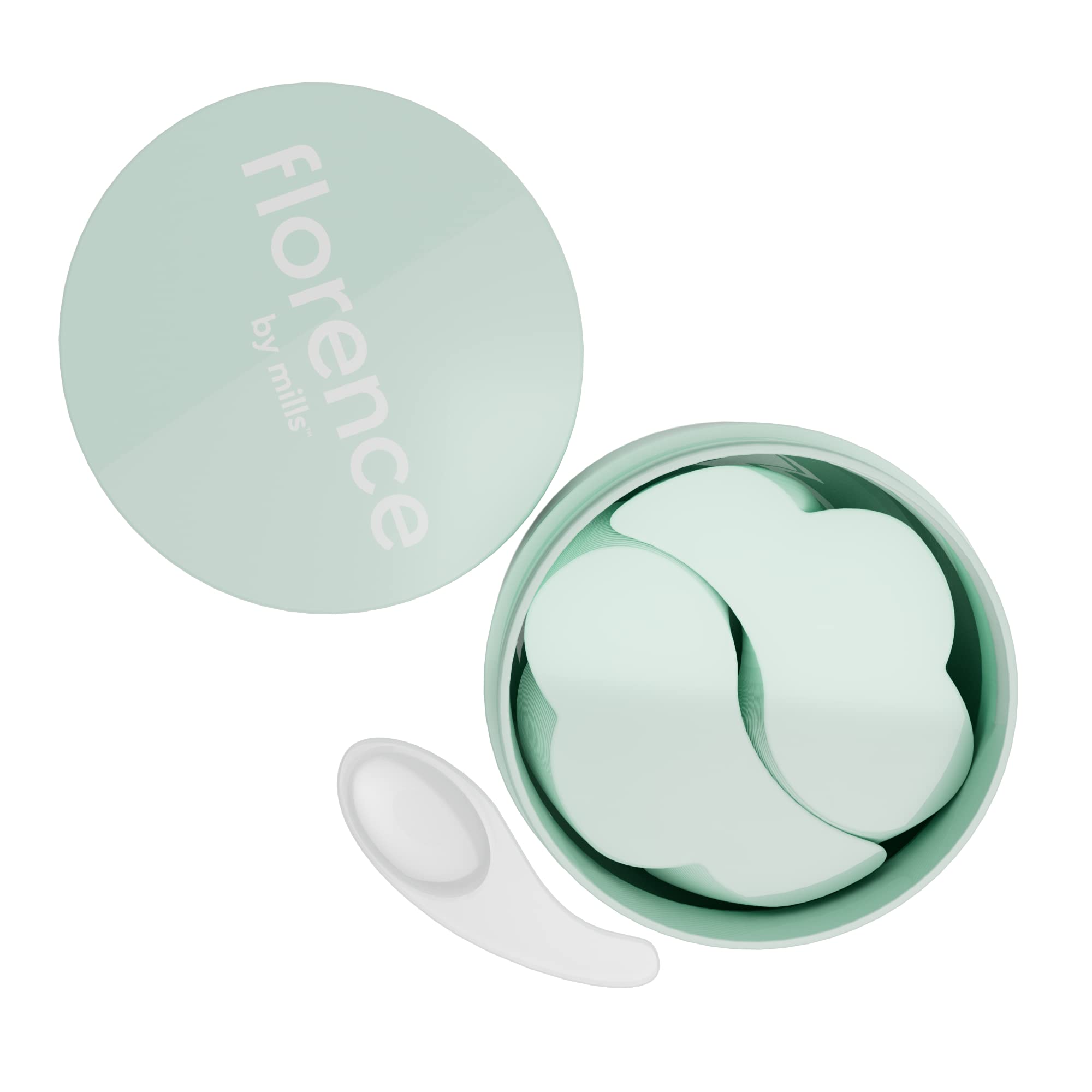 florence by mills Floating Under the Eyes Depuffing Gel Pads | Re-Energize Tired Under Eyes | Hydrating | Vegan & Cruelty-Free - 30 Pairs/60 count