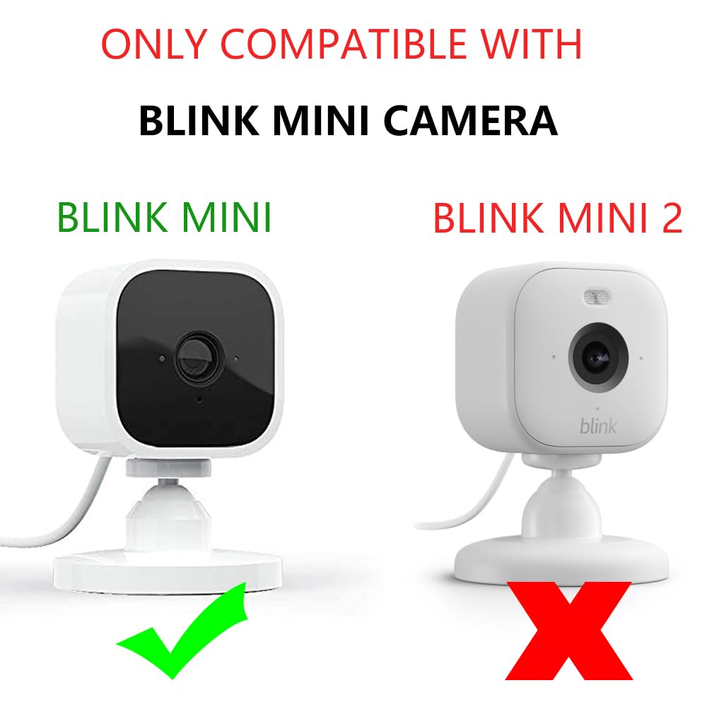 Teccle 2 Pack Angled Window Mount for Blink Mini Camera, 20 Degrees Tilt (Up/Down/Left/Right) (Not Compatible with Blink mini 2)