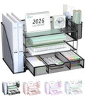 WALI Desk File Organizer, 4 Tier Desktop Paper for Daily Use