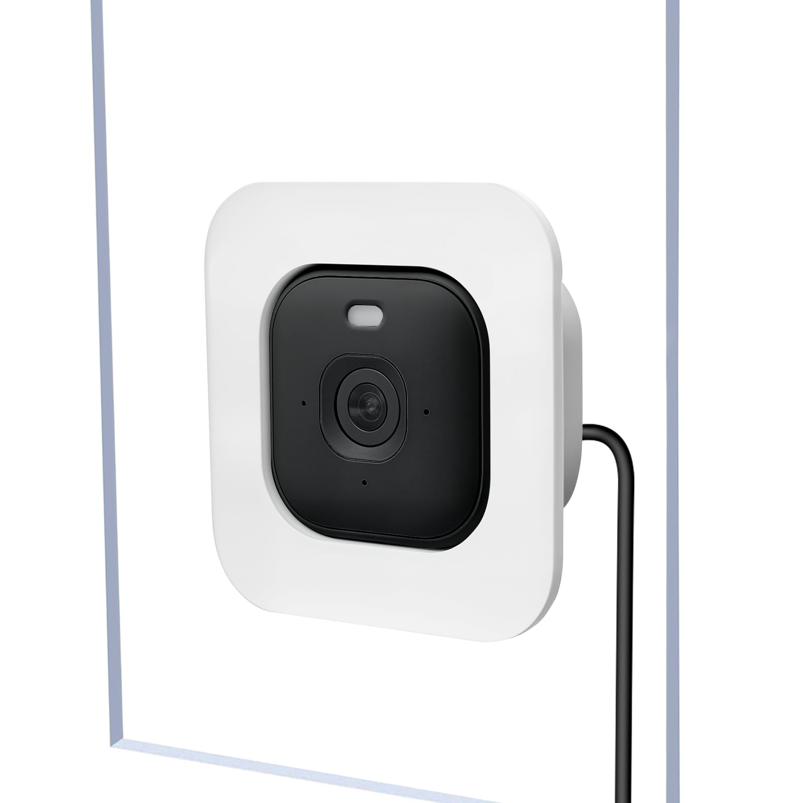 2 Pack Window Mount Compatible with Blink Mini Indoor, Secured Camera Glass Wall Holder for Single Pane Glass Windows/Doors for Outside Security Monitoring,White