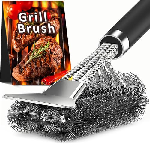 Smart Home TNTOR Grill Brush with Scraper, 18" Adjustable Handle Kit