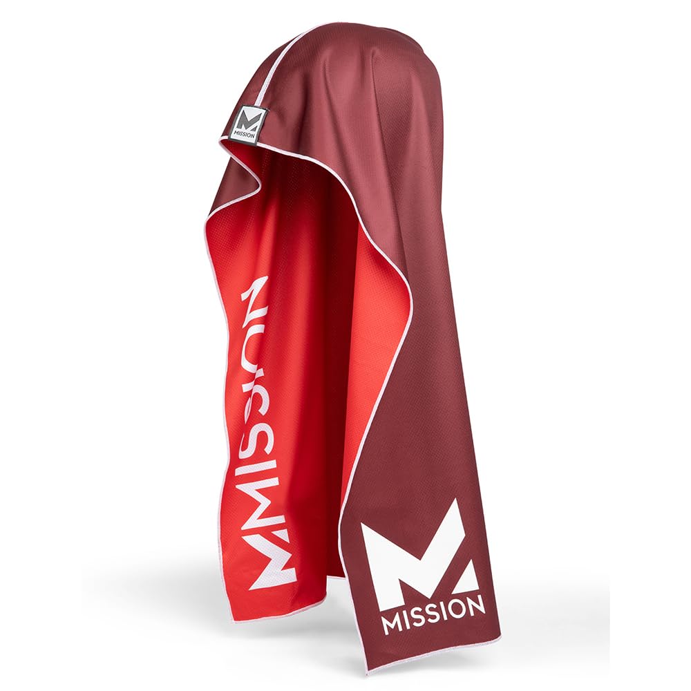 MISSION Reversible Cooling Hoodie Towel- Hood Towel, Cools Instantly When Wet, UPF 50 Sun Protection, Contours Your Head to Stay in Place, Great for Sports, Fitness, Gym (Pink Mint)