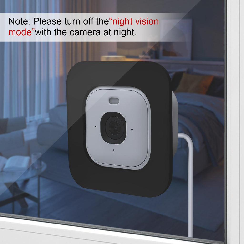 2 Pack Window Mount Compatible with Blink Mini Indoor, Secured Camera Glass Wall Holder for Single Pane Glass Windows/Doors for Outside Security Monitoring,White