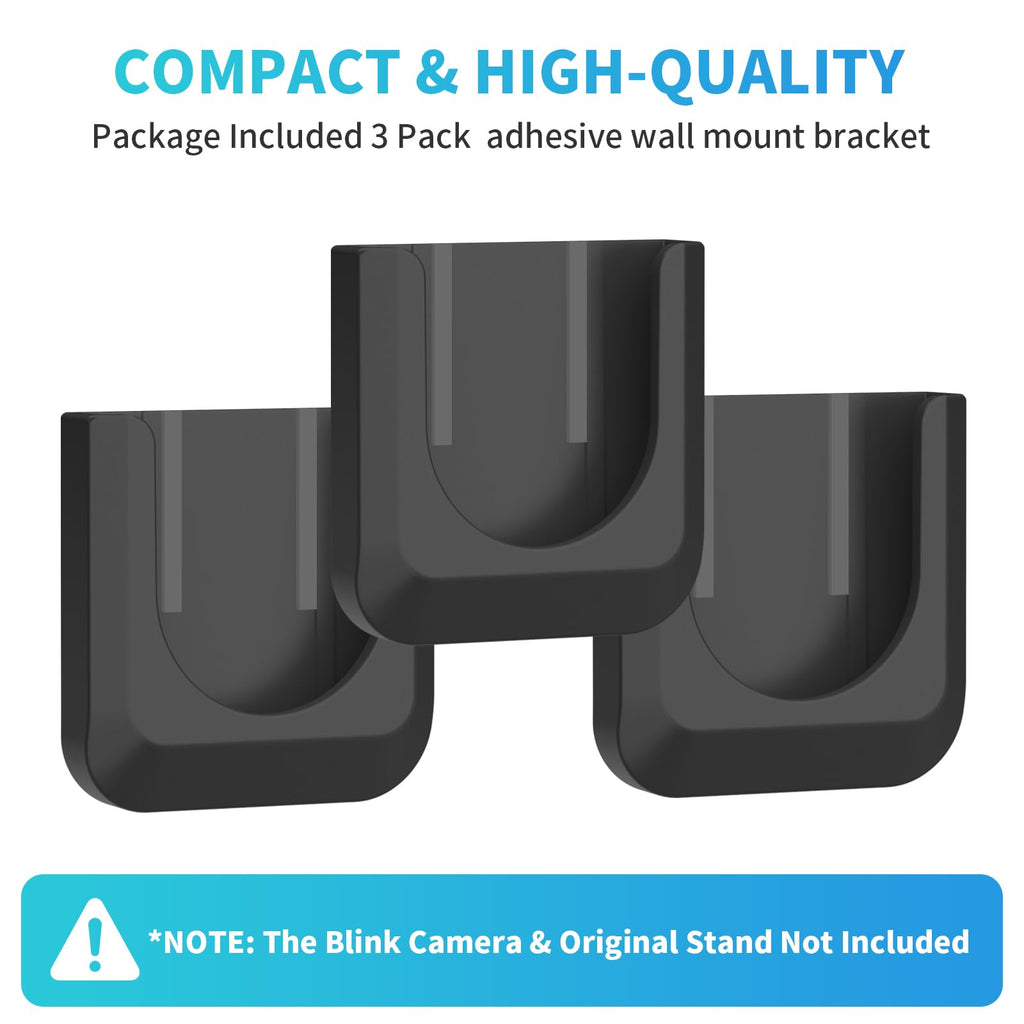Blink Mini 2 No Drill Wall Mount Bracket for Blink Mini 2/Blink Outdoor 4/Blink Indoor Camera,No Screw Adhesive Blink Camera Mount for Blink Indoor Outdoor Camera 3Pack (Camera Not Included),White