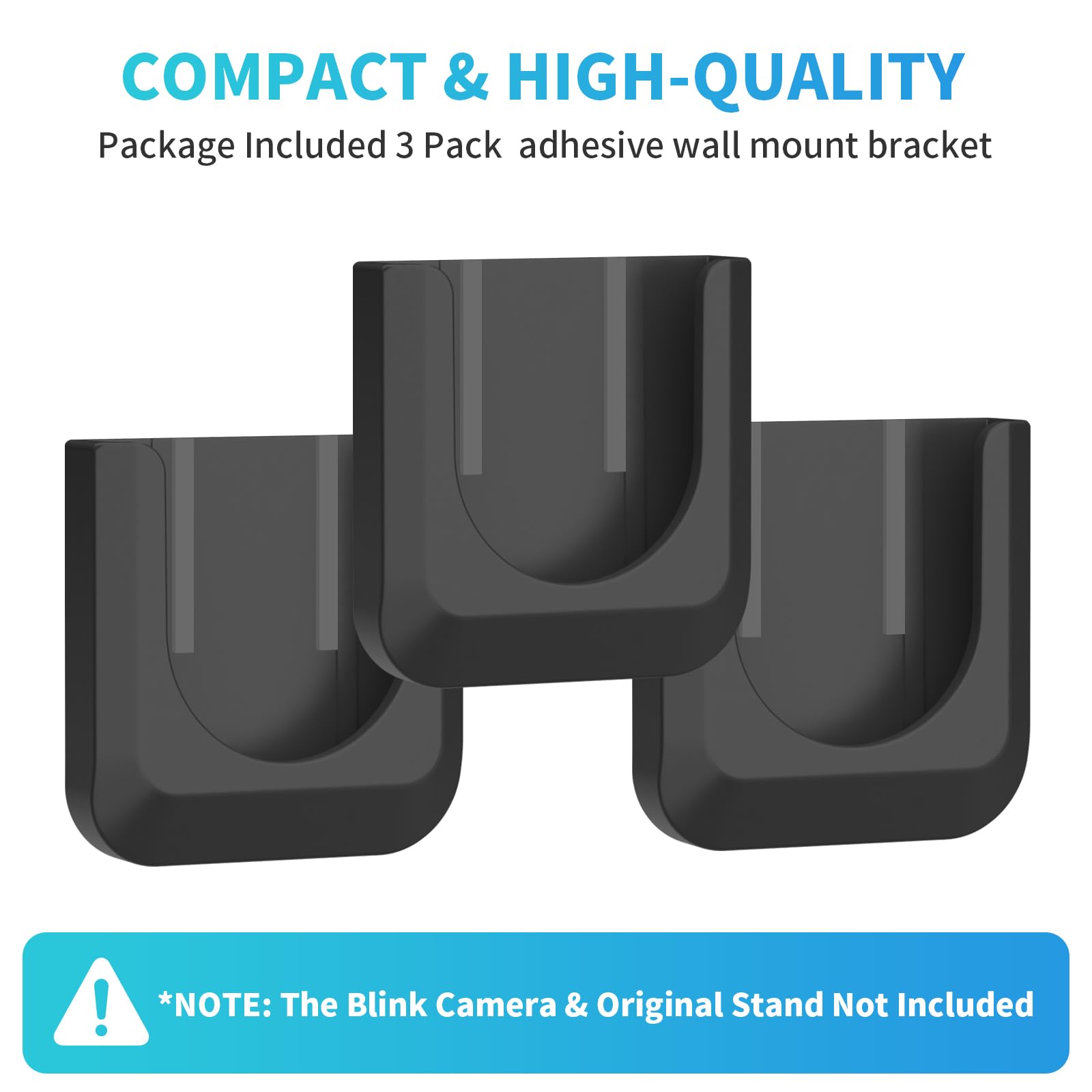 Blink Mini 2 No Drill Wall Mount Bracket for Blink Mini 2/Blink Outdoor 4/Blink Indoor Camera,No Screw Adhesive Blink Camera Mount for Blink Indoor Outdoor Camera 3Pack (Camera Not Included),White