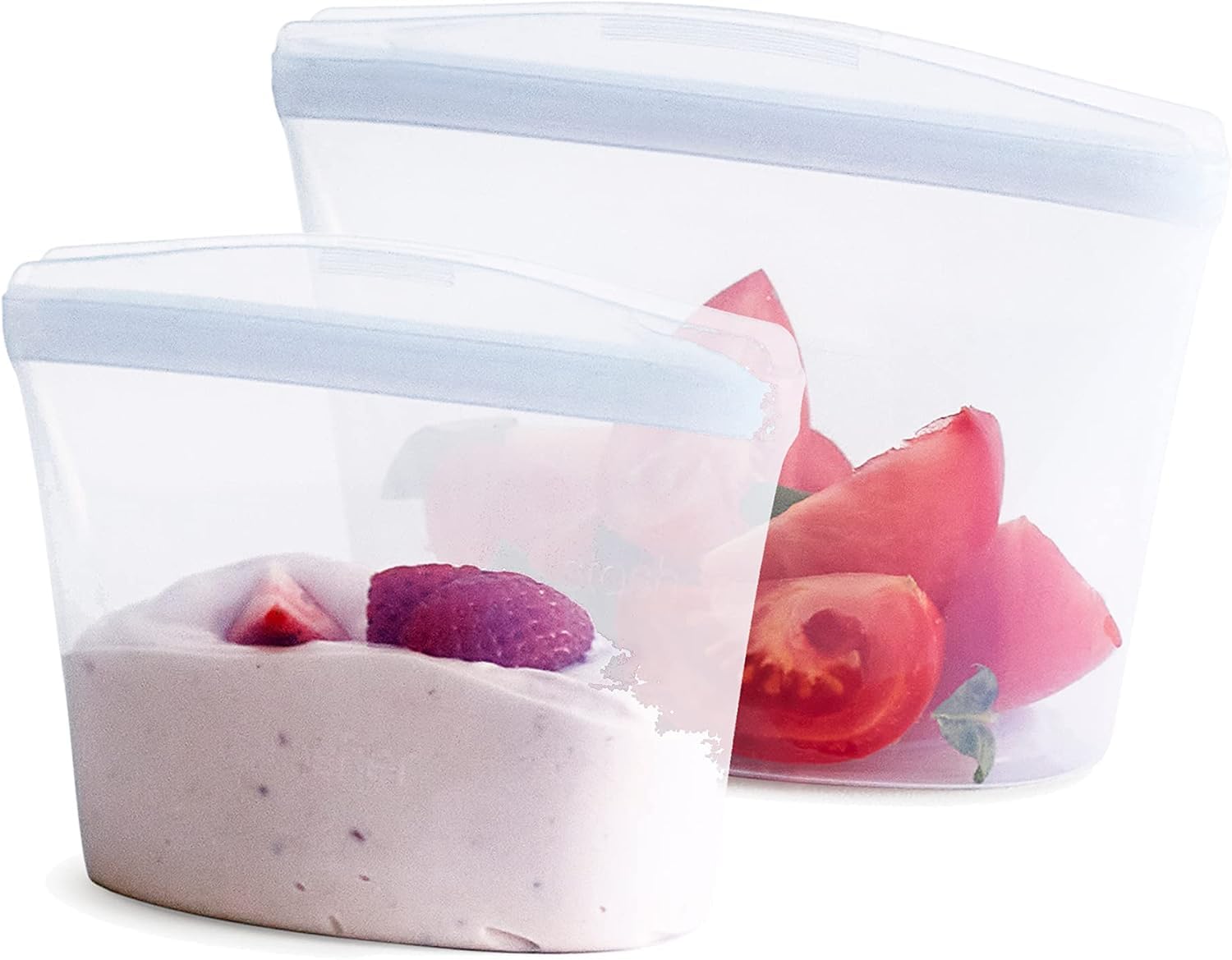 Stasher Silicone Reusable Storage Bags, 3-Pack, Reusable Freezer Bags, Microwave, Dishwasher, Oven Safe, Sous Vide, Premium Lunch Containers, Eco Friendly, Food Storage Bags, Snack Bags, Multicolor