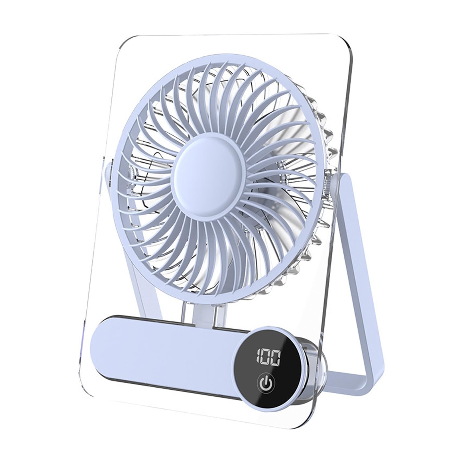 Desktop Fan Charging Circulation Student Summer Portable Office Card Small | Blue
