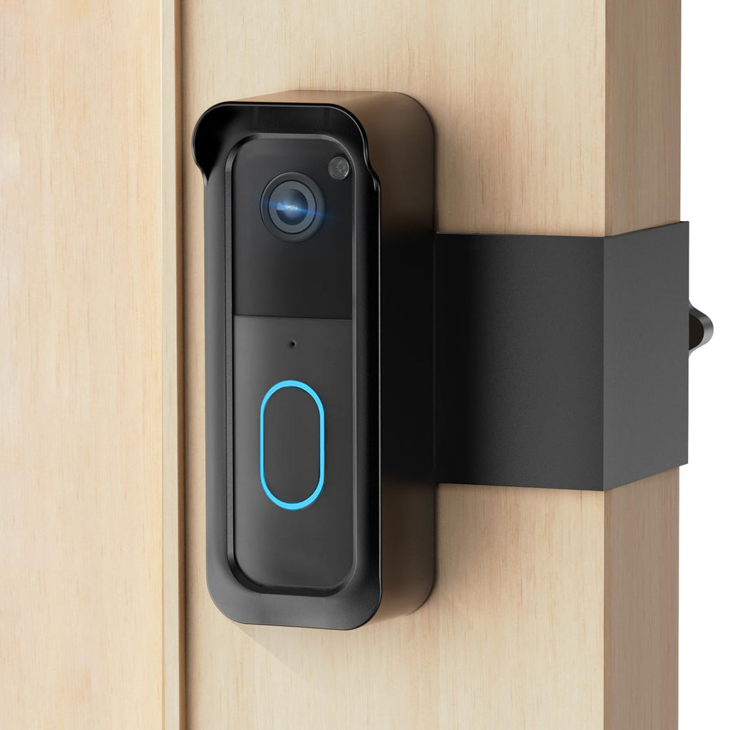 Blink Doorbell Mount, 2nd Gen Anti-Theft Blink Doorbell Camera Mount No Drilling with Rain Cover, Fit for Blink Video Doorbell 1st & 2nd Gen, No Block Sensor & Night Vision