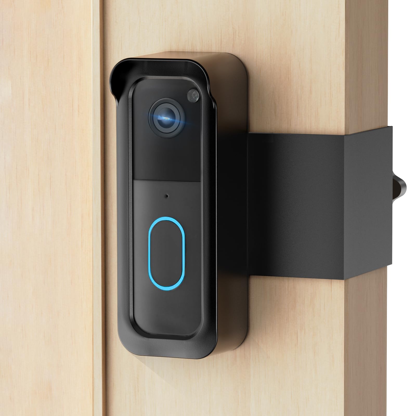 Blink Doorbell Mount, 2nd Gen Anti-Theft Blink Doorbell Camera Mount No Drilling with Rain Cover, Fit for Blink Video Doorbell 1st & 2nd Gen, No Block Sensor & Night Vision
