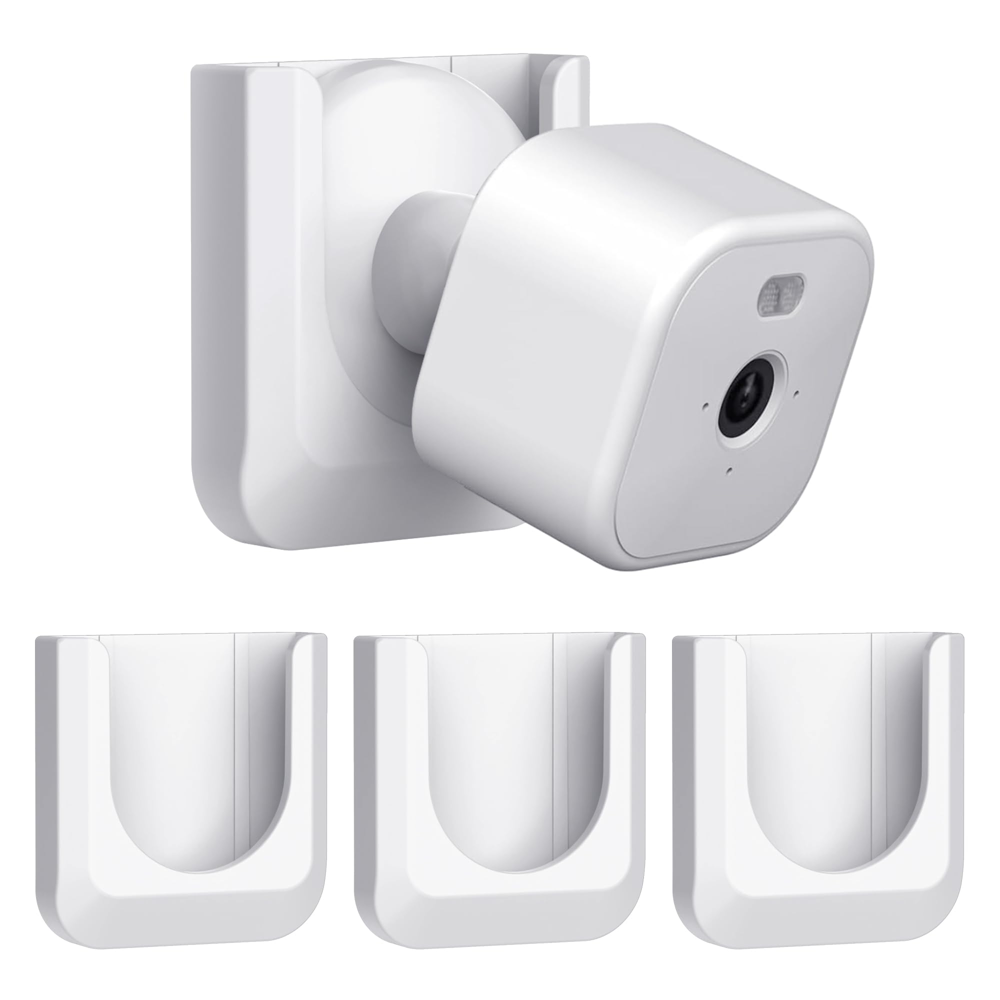 Blink Mini 2 No Drill Wall Mount Bracket for Blink Mini 2/Blink Outdoor 4/Blink Indoor Camera,No Screw Adhesive Blink Camera Mount for Blink Indoor Outdoor Camera 3Pack (Camera Not Included),White
