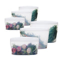 Zip Standing Reusable Silicone Food Storage Bag, Stand Up Food Storage Container, Reusable Zipper seal bag, no lid required, for Food Storage& Meal Prep, Freezer Oven Dishwasher - Safe, Set of 6 Bowls