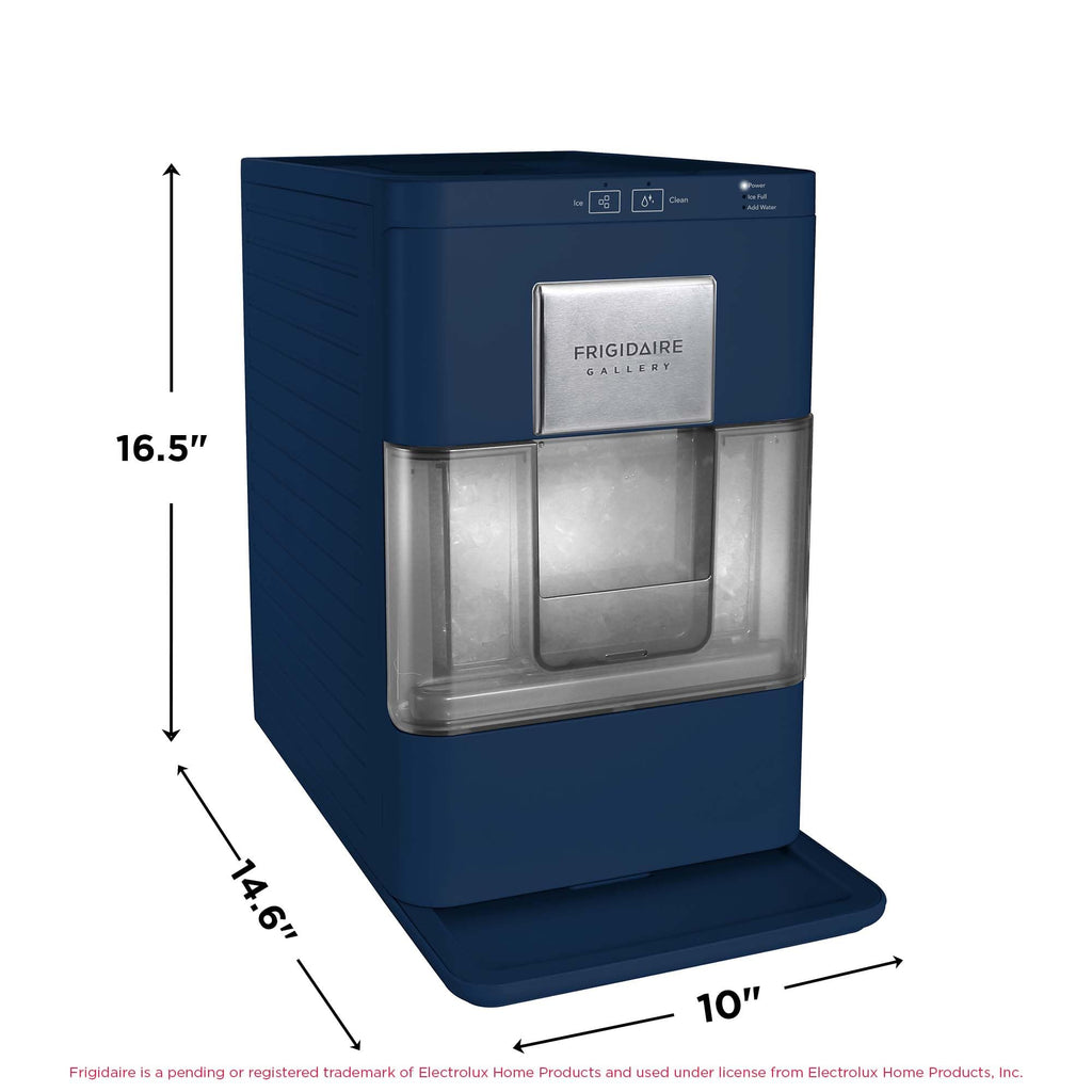 Frigidaire Compact Countertop Ice Maker, Makes 26 Lbs. of Bullet Shaped Ice Cubes Per Day, Silver Stainless