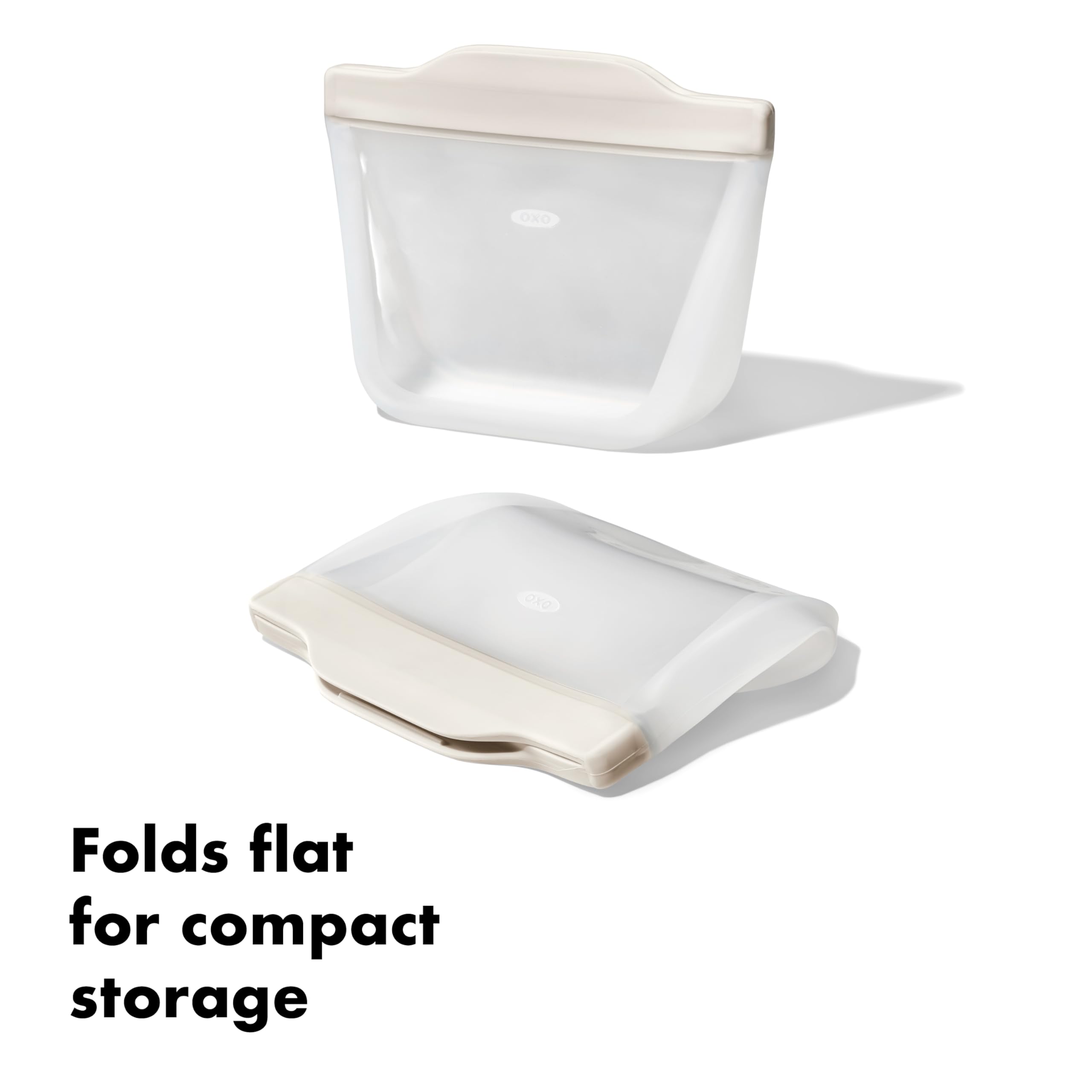 OXO Good Grips Silicone Reusable Bag – Stand-Up Snack (12 oz) – Oat