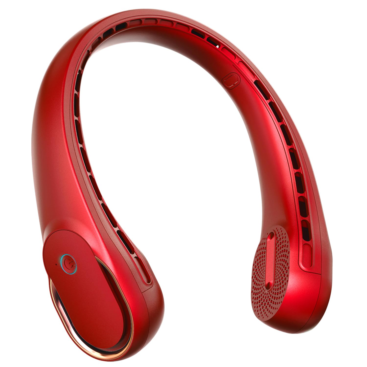 FrSara Neck Fan, Portable Personal Fan Strong Wind, 4000mAh, Air Volume,360° Cooling, No Hair Twisting, Air Volume On 2 Sides, Non-Slip, Quick Charge, Long Use Time, Gift for Women, Men, Birthday