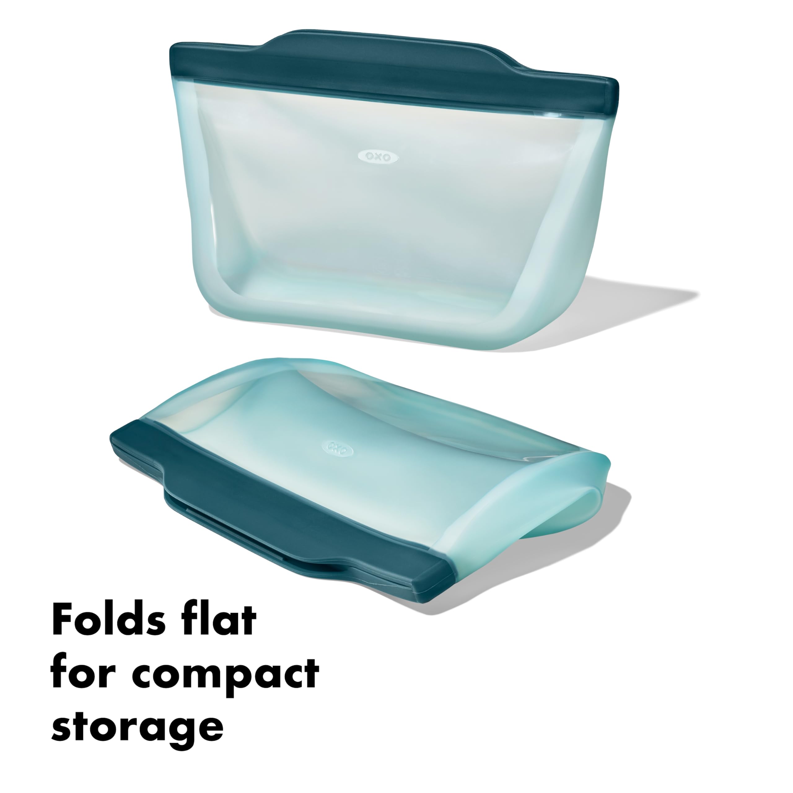 OXO Good Grips Silicone Reusable Bag – Stand-Up Snack (12 oz) – Oat