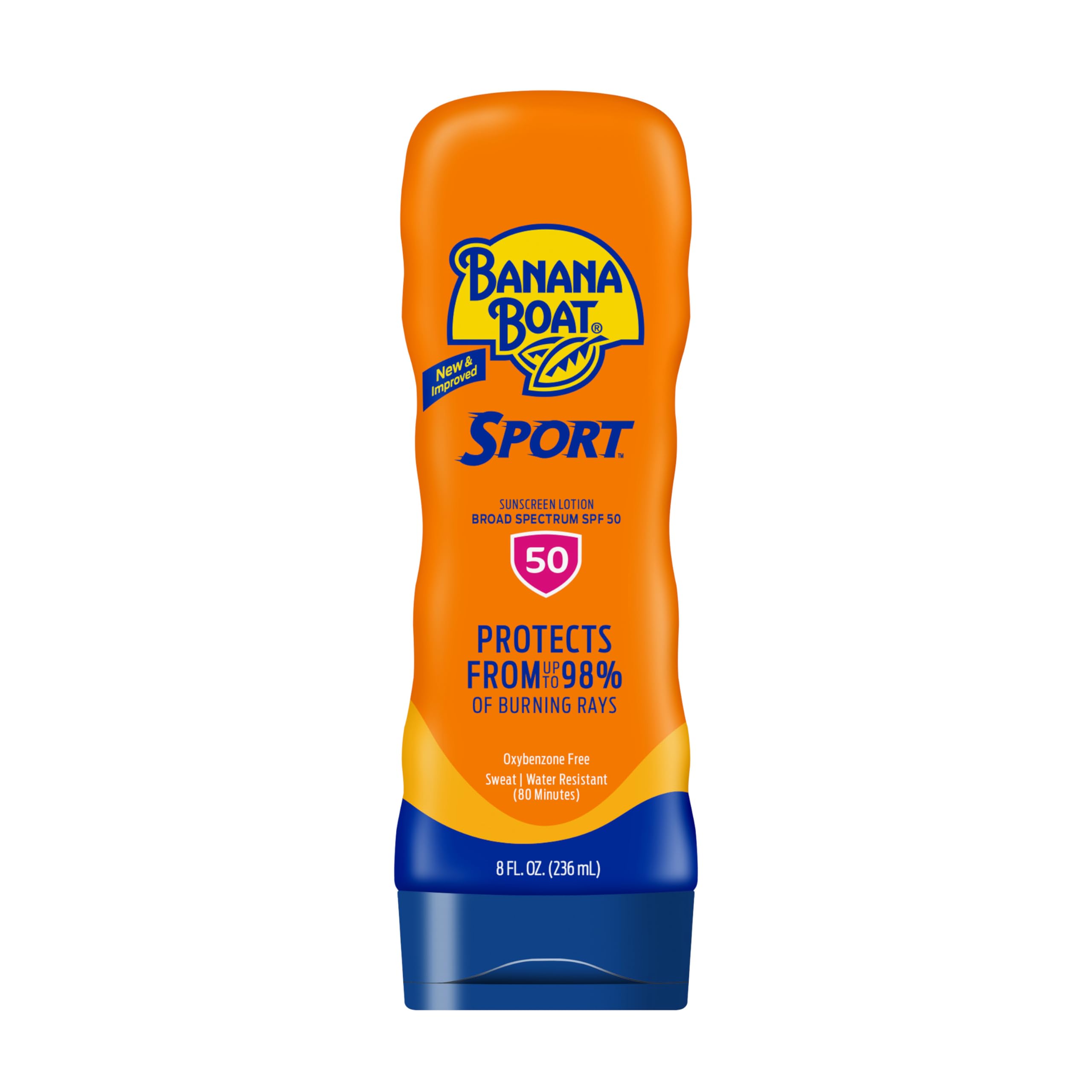 Banana Boat Sport Ultra SPF 50 Sunscreen Lotion, 12oz | Banana Boat Sunscreen SPF 50 Lotion, Oxybenzone-Free, Sunblock, Family Size, 12oz (Pack of 1)