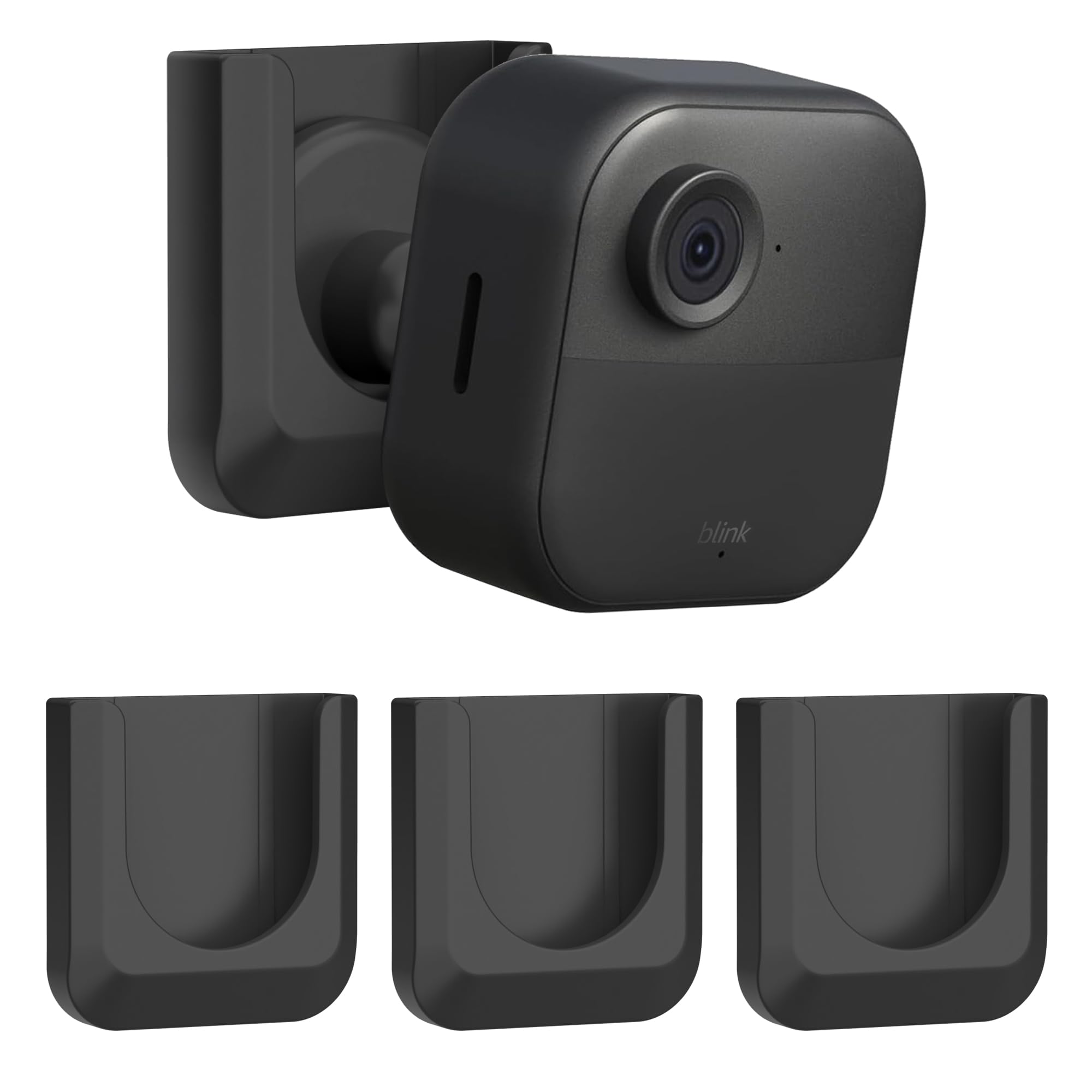 Blink Mini 2 No Drill Wall Mount Bracket for Blink Mini 2/Blink Outdoor 4/Blink Indoor Camera,No Screw Adhesive Blink Camera Mount for Blink Indoor Outdoor Camera 3Pack (Camera Not Included),White