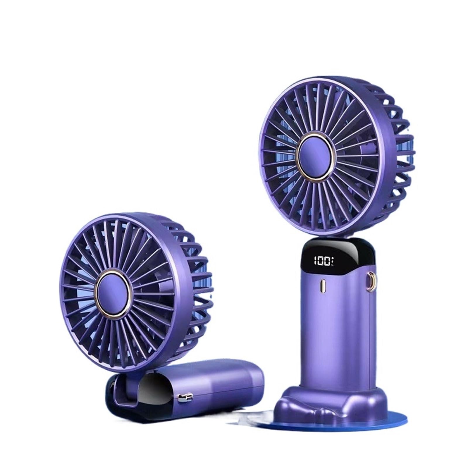 Handheld fan usb mini portable rechargeable small digital display folding aromatherapy electric