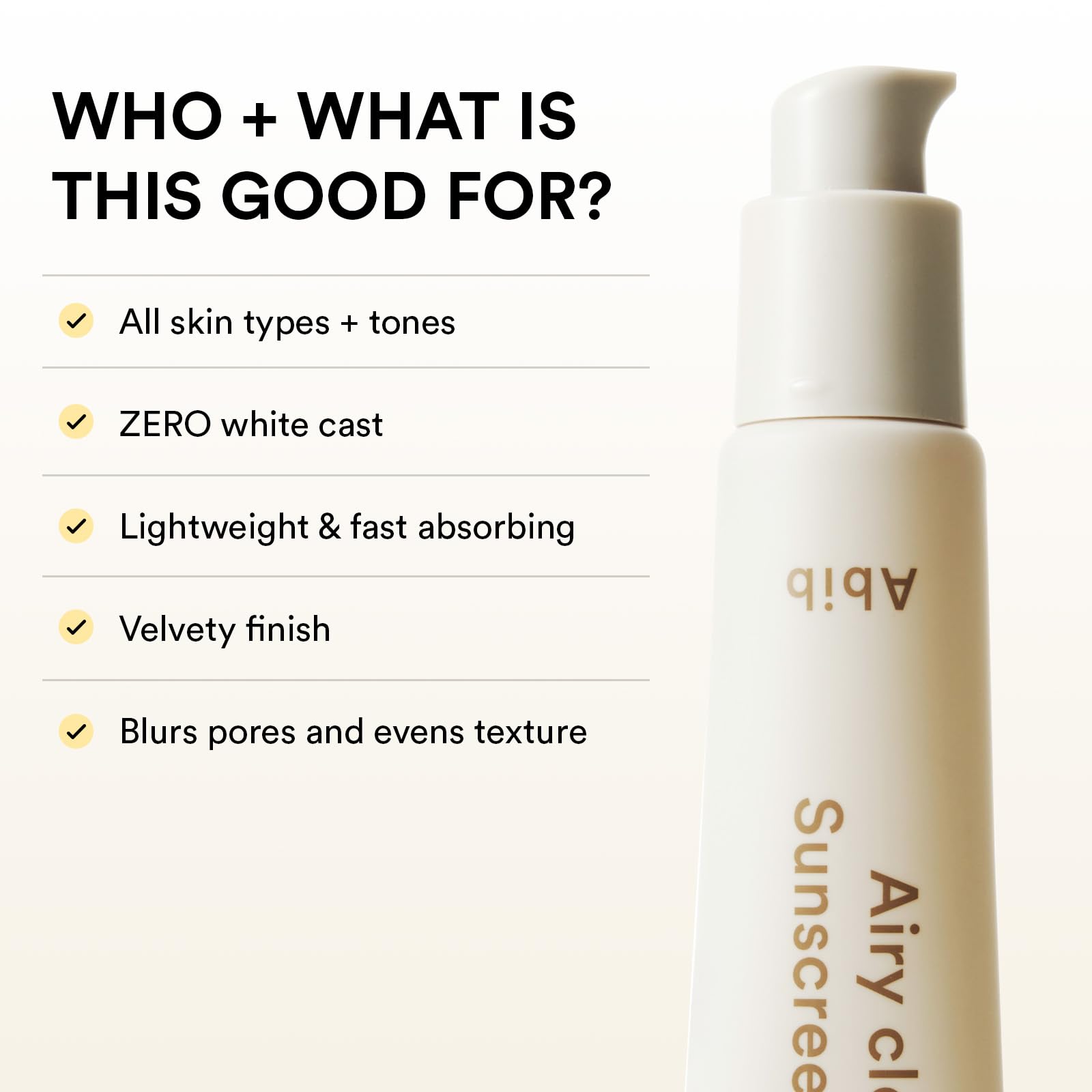 Abib Airy Sunstick Protection Bar SPF50+ Broad Spectrum, Semi-Matte Sunscreen Stick for Oily & Combination Skin, No White Cast, Water-Resistant, Korean Sunscreen, 0.81 oz / 23 g