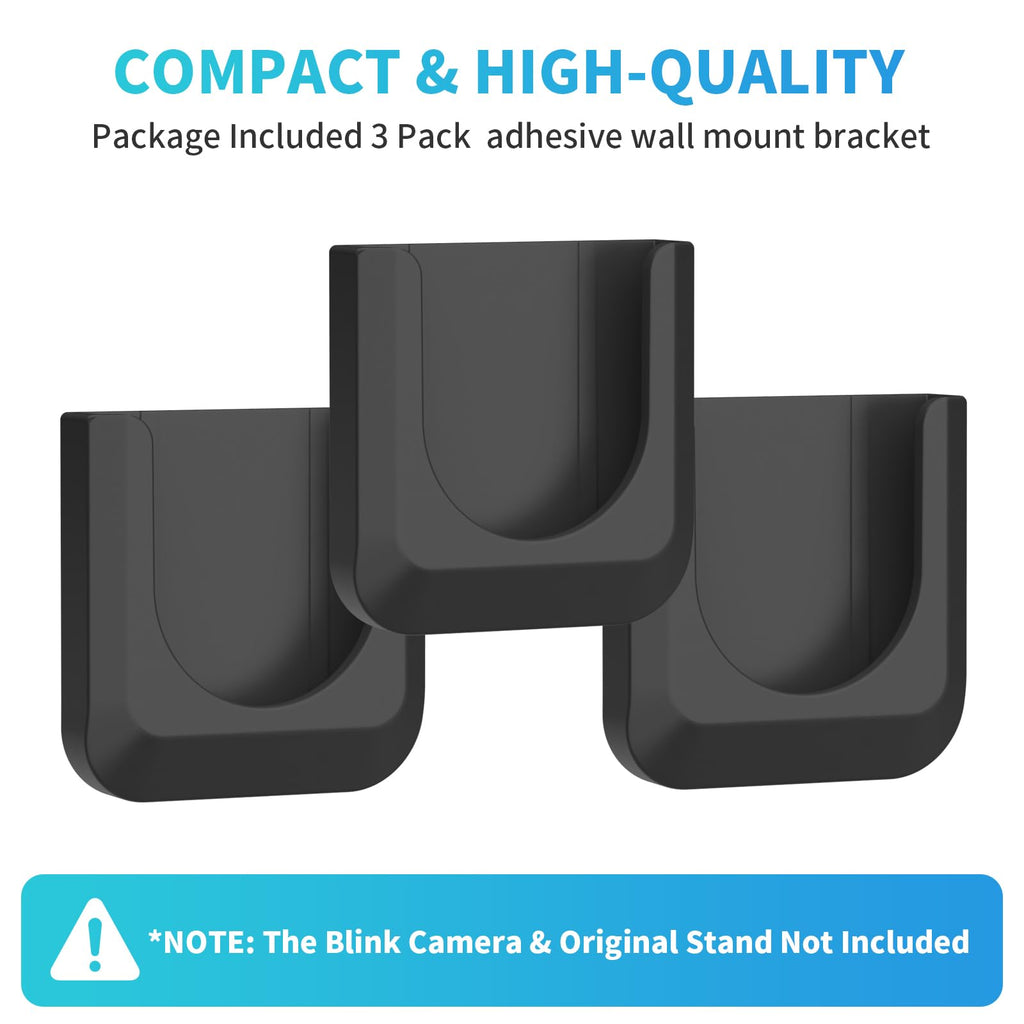 Blink Mini 2 No Drill Wall Mount Bracket for Blink Mini 2/Blink Outdoor 4/Blink Indoor Camera,No Screw Adhesive Blink Camera Mount for Blink Indoor Outdoor Camera 3Pack (Camera Not Included),White