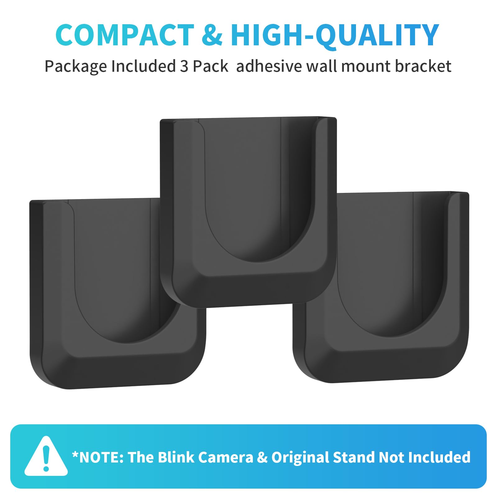Blink Mini 2 No Drill Wall Mount Bracket for Blink Mini 2/Blink Outdoor 4/Blink Indoor Camera,No Screw Adhesive Blink Camera Mount for Blink Indoor Outdoor Camera 3Pack (Camera Not Included),White