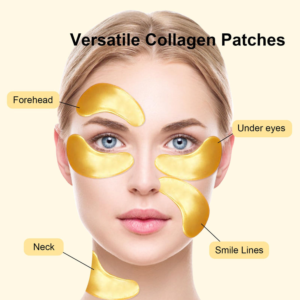 30 Pairs Gel Collagen Eye Pads,Crystal Collagen Under Eye Mask for Moisturizing,Reducing Fine Lines&Dark Circles& Puffy Eyes Under Eye Patch for Women Men, Black
