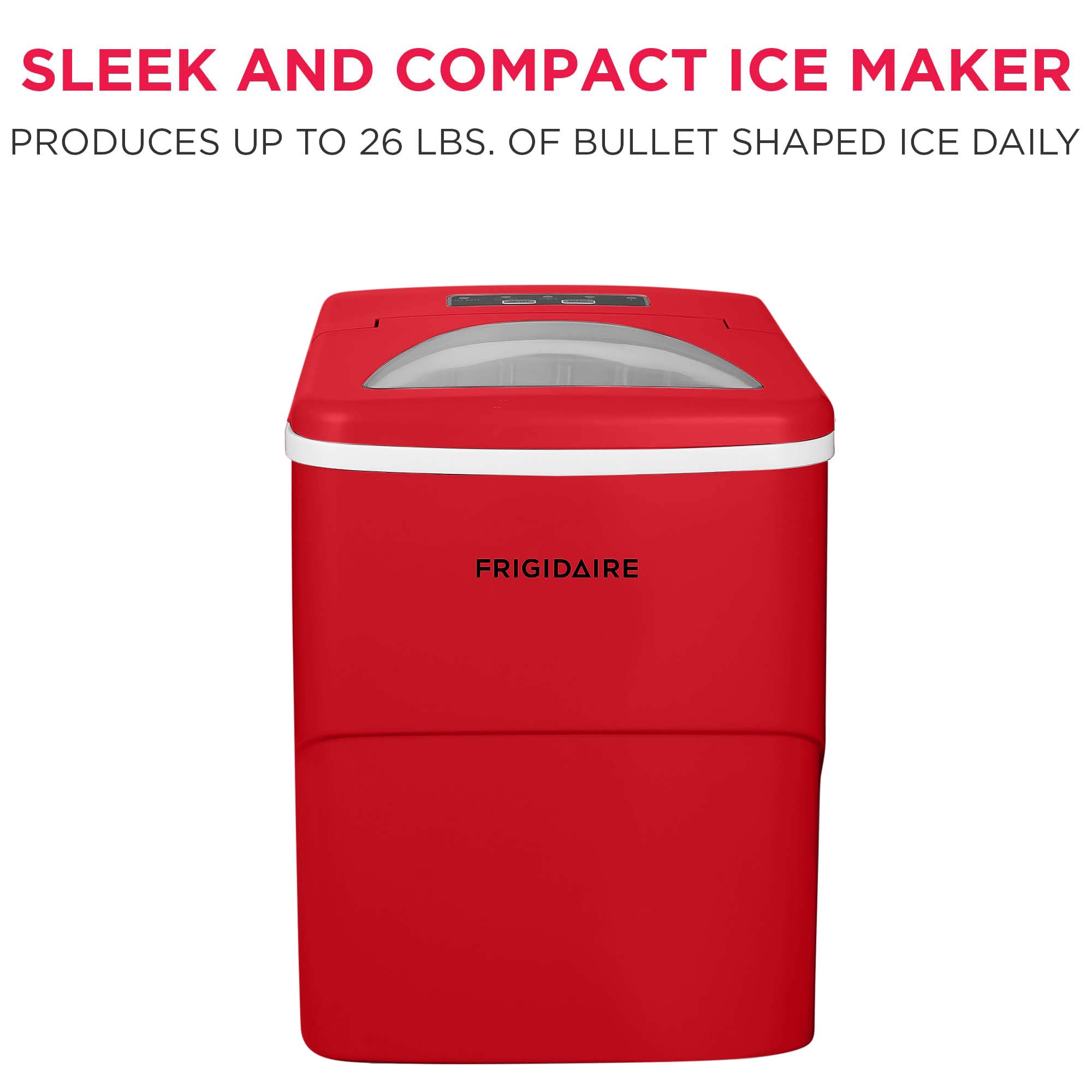Frigidaire EFIC108 Counter top Portable, 26 lb per Day Compact Ice Maker Machine