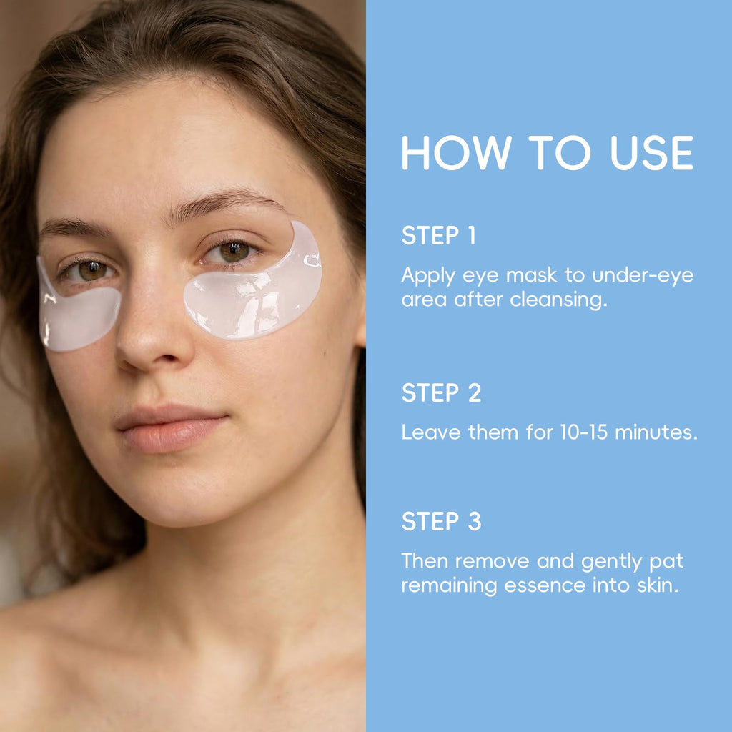 AKARY Eye Patches Rose Hydra-Gel Eye Mask Sheet Lady Skin Care Pad Remove Fine Lines Smooth Repair the Eyes Skin, Under Eye Gel for Moisturizing and Relieving, Firm the Look of the Eye Area
