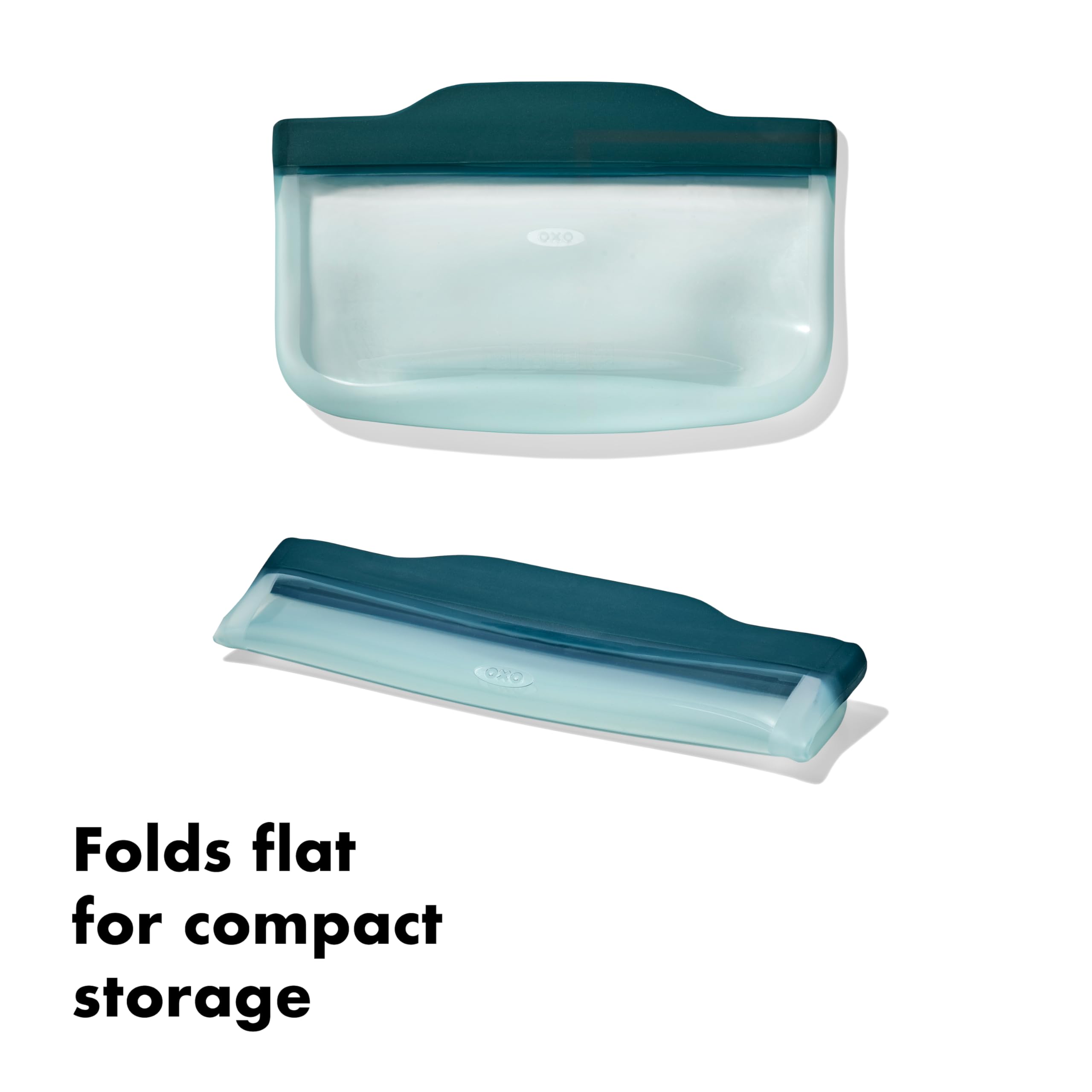 OXO Good Grips Silicone Reusable Bag – Stand-Up Snack (12 oz) – Oat