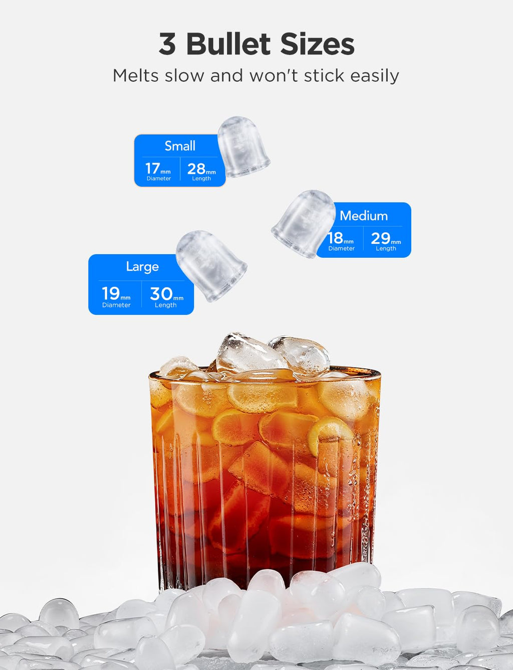 GoveeLife Smart Countertop Ice Makers, Portable Ice Maker Machine with Self-Cleaning, 6 Mins 9 Bullet Ice, 26lbs/24Hrs, Voice Remote for Home Kitchen Party Camping, with Ice Scoop Stainless Silver | Ice Maker with 26lbs/Day, App and Voice Control, Self-Cl