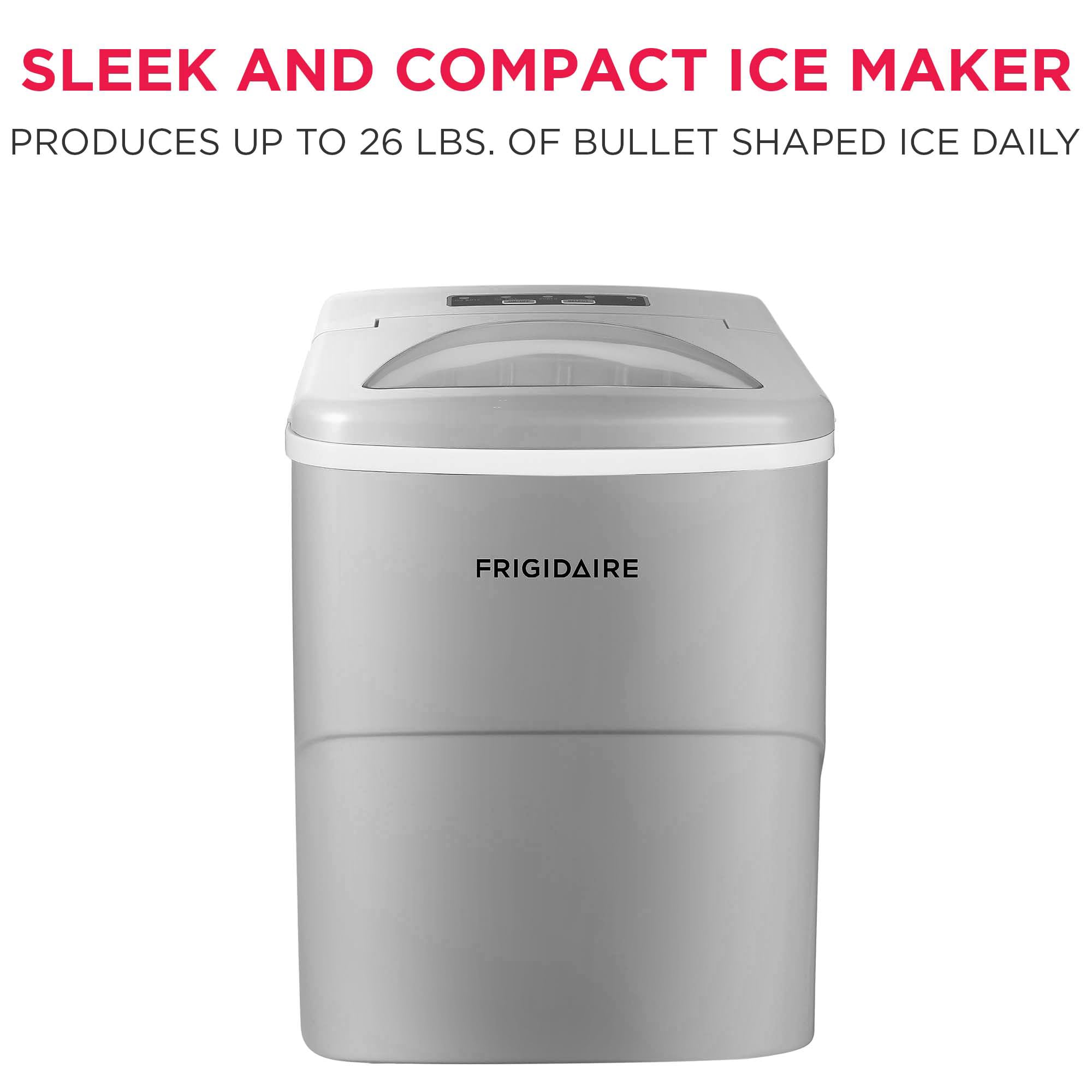 Frigidaire EFIC108 Counter top Portable, 26 lb per Day Compact Ice Maker Machine