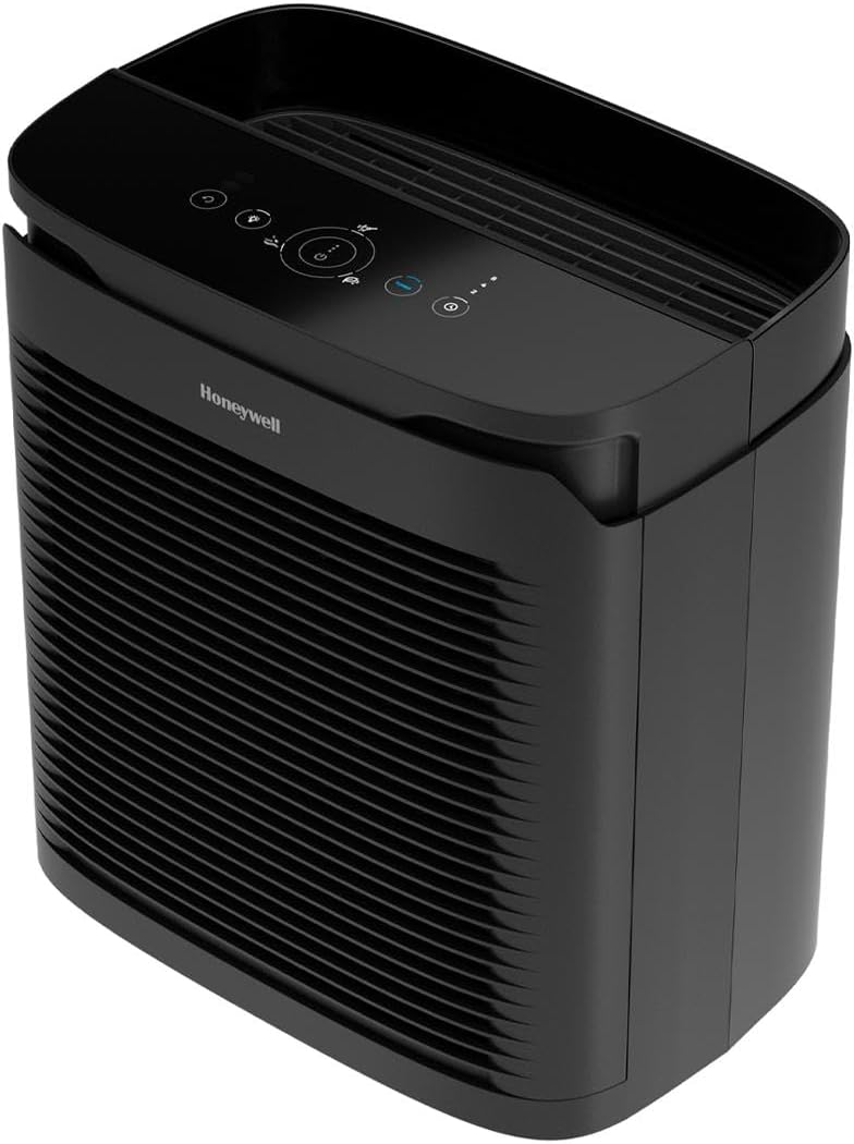 Honeywell PowerPlus HEPA Air Purifier for Home, 968 Ft² Rooms in 1 hour, Reduces Allergens, Dust, Pollen, Smoke, Pet Dander, Odors, Black, HPA3100