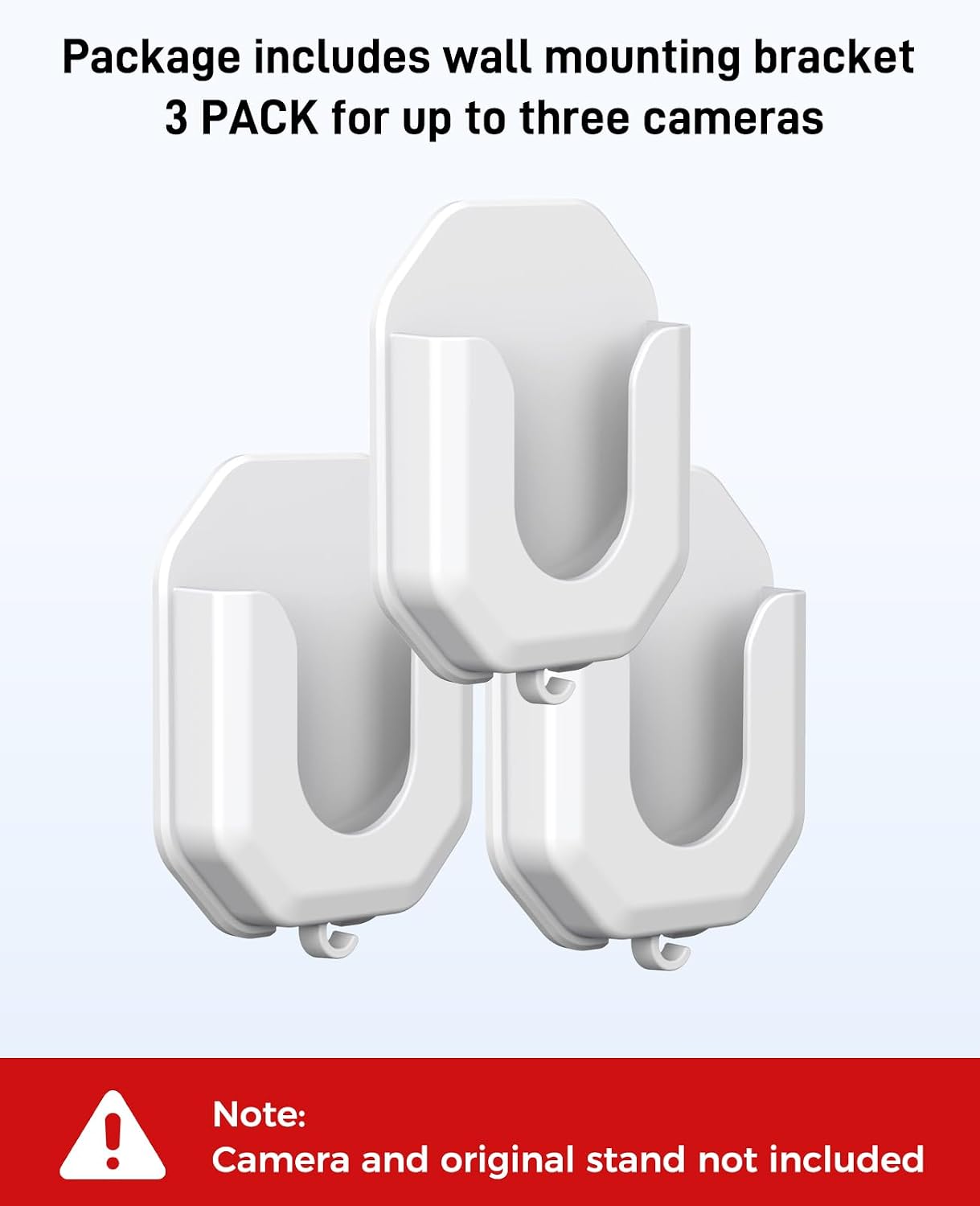 No Drill Ring Indoor Cam Adhesive Wall Mount Bracket Compatible with Ring Indoor Cam and Indoor Cam Plus/Blink Camera Adhesive Wall No Screws Mount 3Pack
