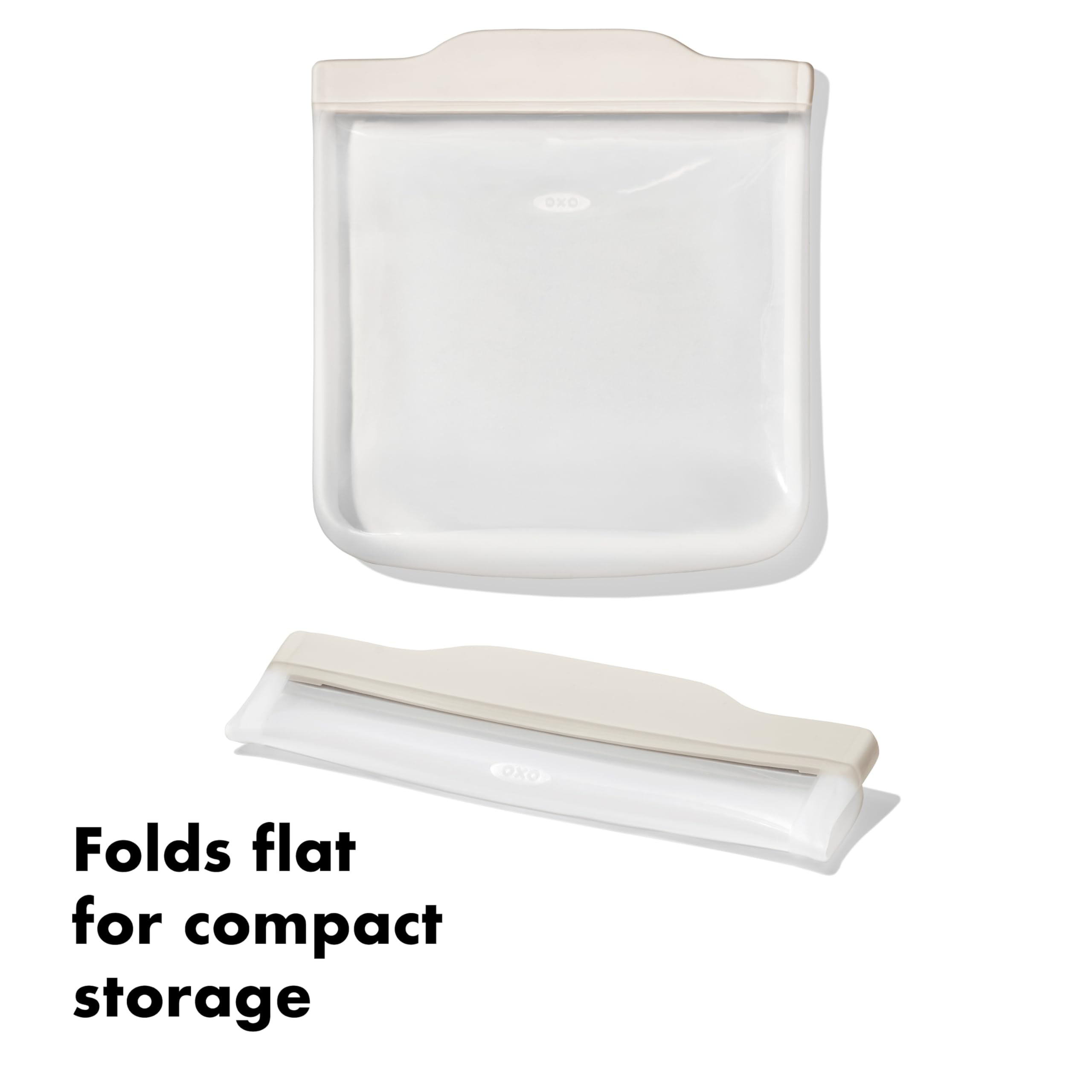 OXO Good Grips Silicone Reusable Bag – Stand-Up Snack (12 oz) – Oat