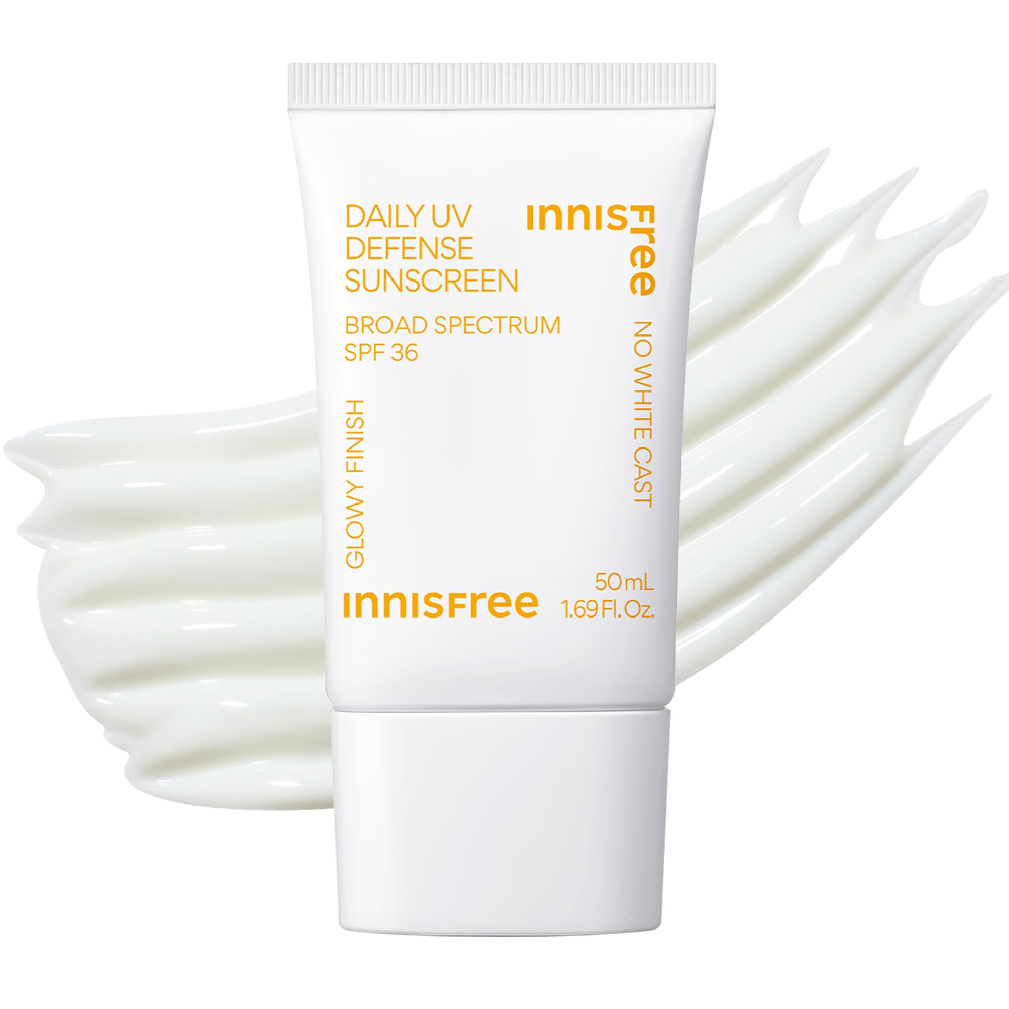 innisfree Daily UV Defense SPF 50+ PA++++ Korean Face & Body Sunscreen, Broad Spectrum, Invisible Finish, No White Cast, Lightweight, Hydrating