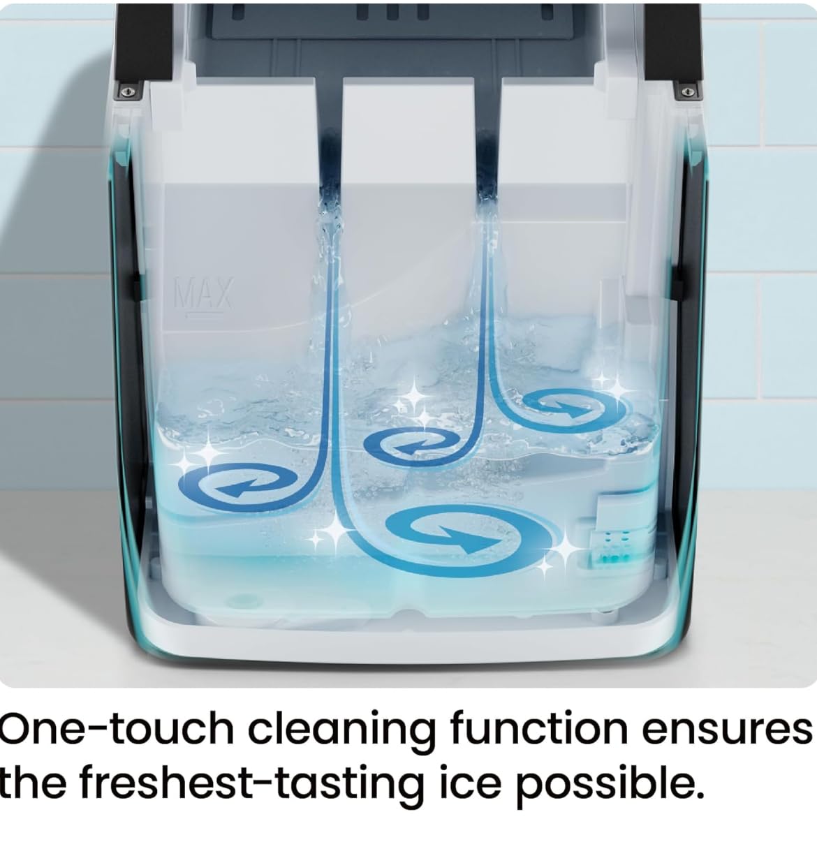 Iceman Pebble Ice Machine, Countertop Nugget Ice Maker Produces Chewable Pellet Ice in 20 Minutes, Makes 33lbs/Day, with One-Touch Cleaning Function and Ice Scoop/Basket Included – Stainless Steel