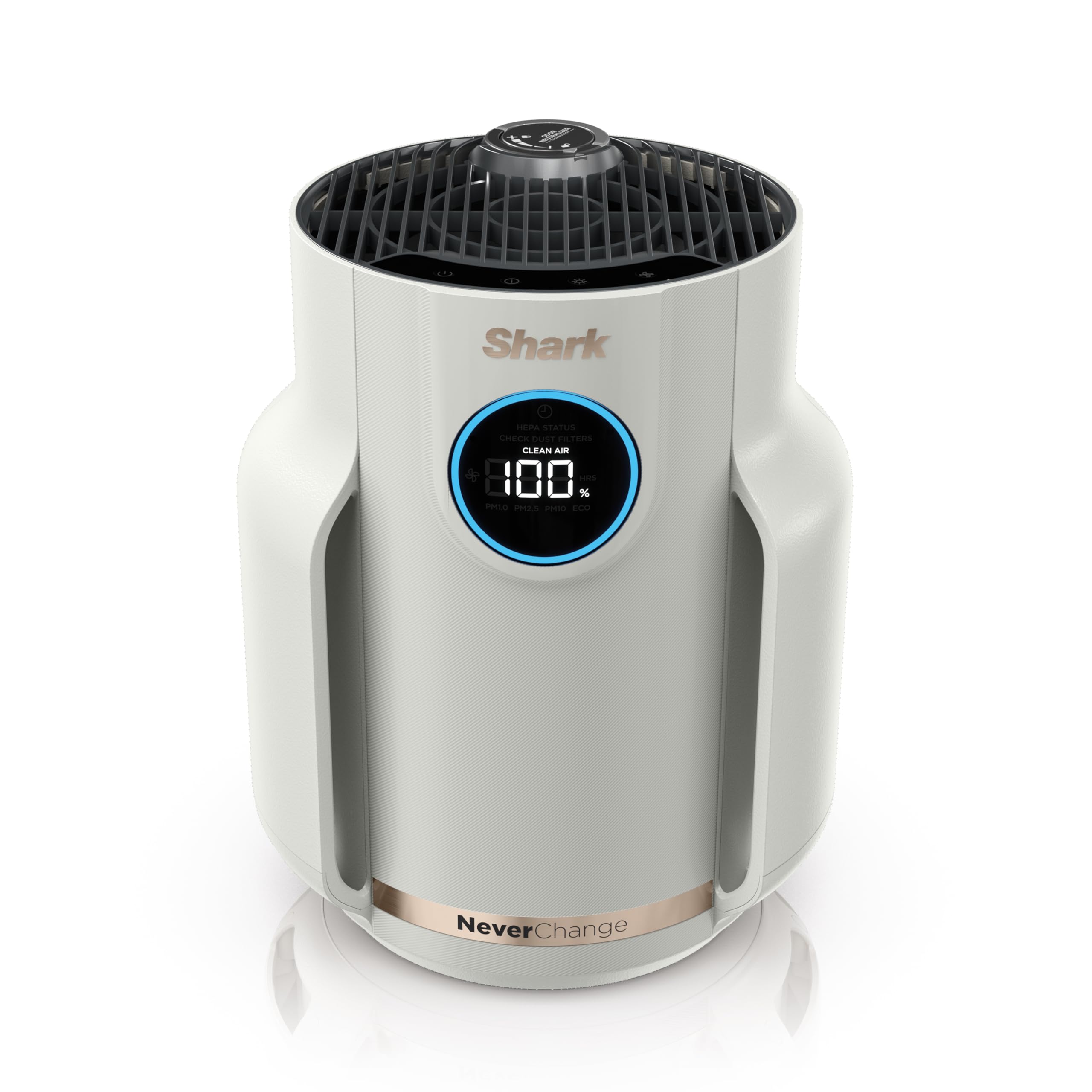 Shark Air Purifier for Home, NeverChange Compact Pro, 2 Pack, For Bedroom, Nursery, Home Office, Dorm, HEPA-Exceeding Filter, Captures Pollutants, Pet Dander, Dust, Odor, Smoke, Dark Grey, HP0712GY1
