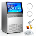 VEVOR Commercial Ice Maker Machine, 80 lbs/24h with 13 lbs Storage Capacity, Countertop/Freestanding/Under Counter, Stainless Steel Ice Maker with LED Display & Self-Cleaning, for Home Bar Restaurant