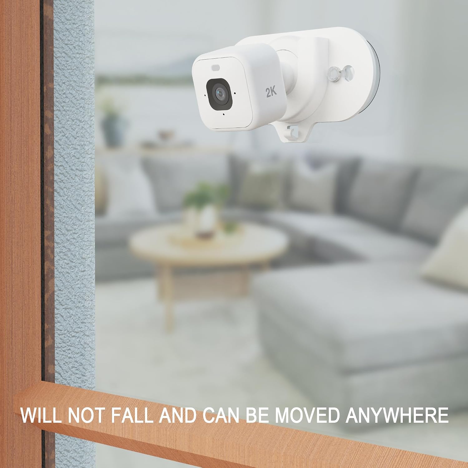 2 Pack Blink Camera Mount with Strong Suction Cup, No Drill No Screws No Adhesive, Window Mount for Blink Mini 2K+/ Mini 2 /Blink Outdoor 2K+ / All Blink Indoor Cameras (White)