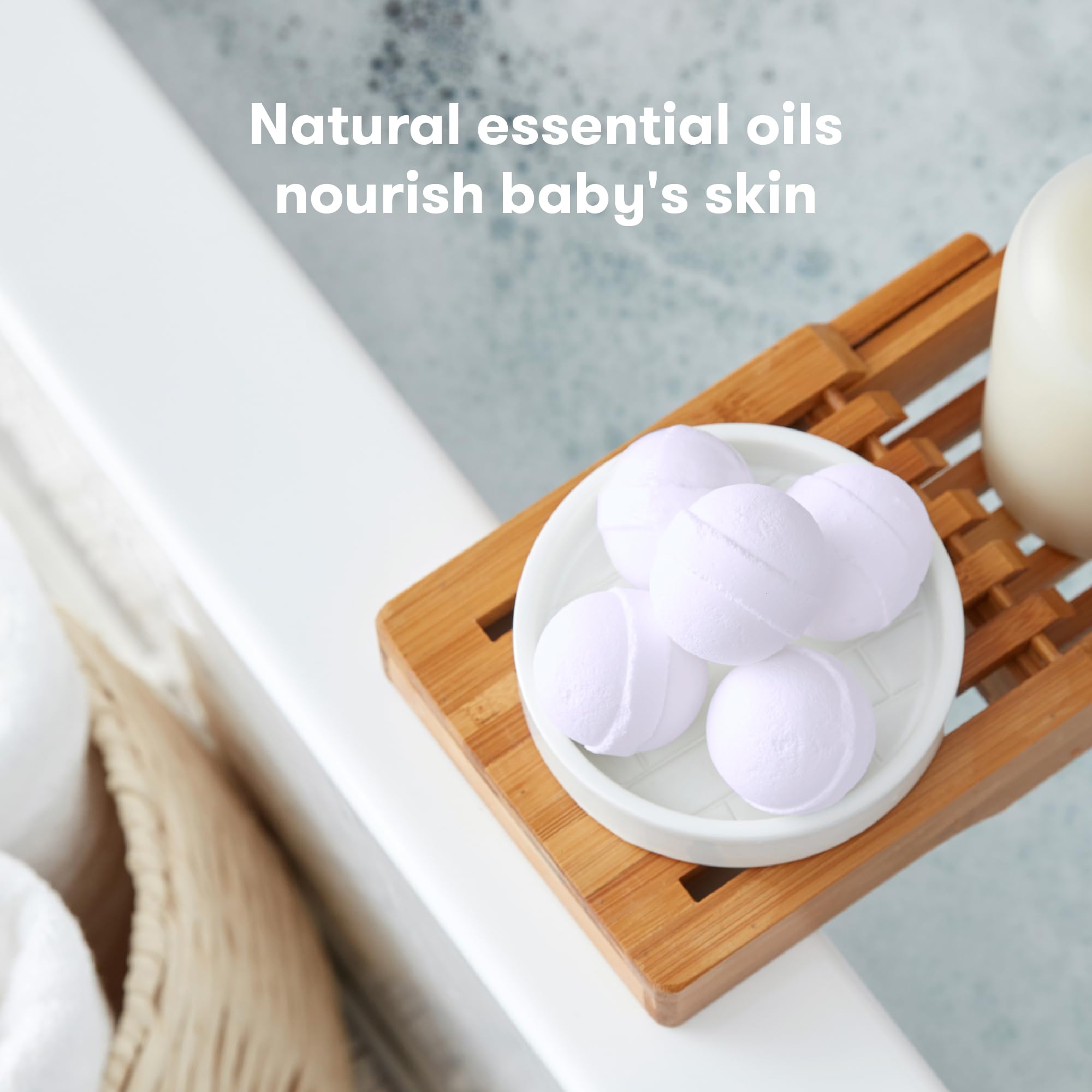 Frida Baby Natural Vapor Bath Bombs for Toddlers & Kids, Eucalyptus Essential Oil Bath Bombs for Aromatherapy, 10 Count