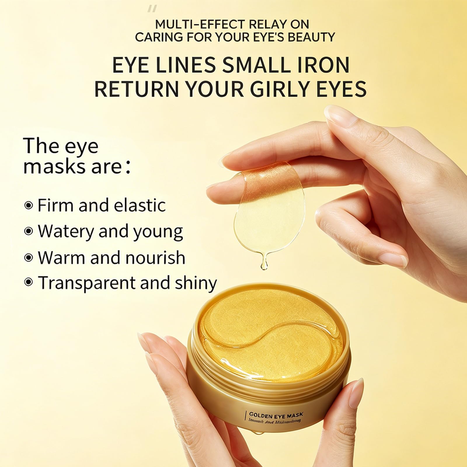 60pcs 24k Gold Eye Mask, Under Eye Patches for Dark Circles, Puffiness & Wrinkles, Hydrating Eye Mask Skincare, Eye Patches for Women, Under Eye Mask, Refresh Your Skin, Reduce Wrinkles and Fine Lines