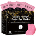 Adofect Hydrogel Caffeine Under Eye Masks, Collagen Eye Patches for Dark Circles Puffy Eyes Under Eye Bags, Deep Hydration Eye Gels for All Skin Types, Skin Care Gifts (Pink, 30 Pairs)