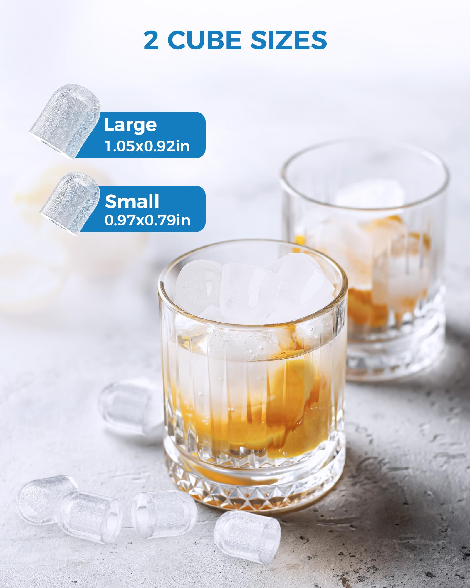 COWSAR Ice Maker Countertop, Portable Ice Machine with Self-Cleaning, 26.5 lbs/24Hrs, 8 Ice Cubes in 6 Mins, Ice Basket and Scoop, Ideal for Home, Kitchen, Bar, Camping