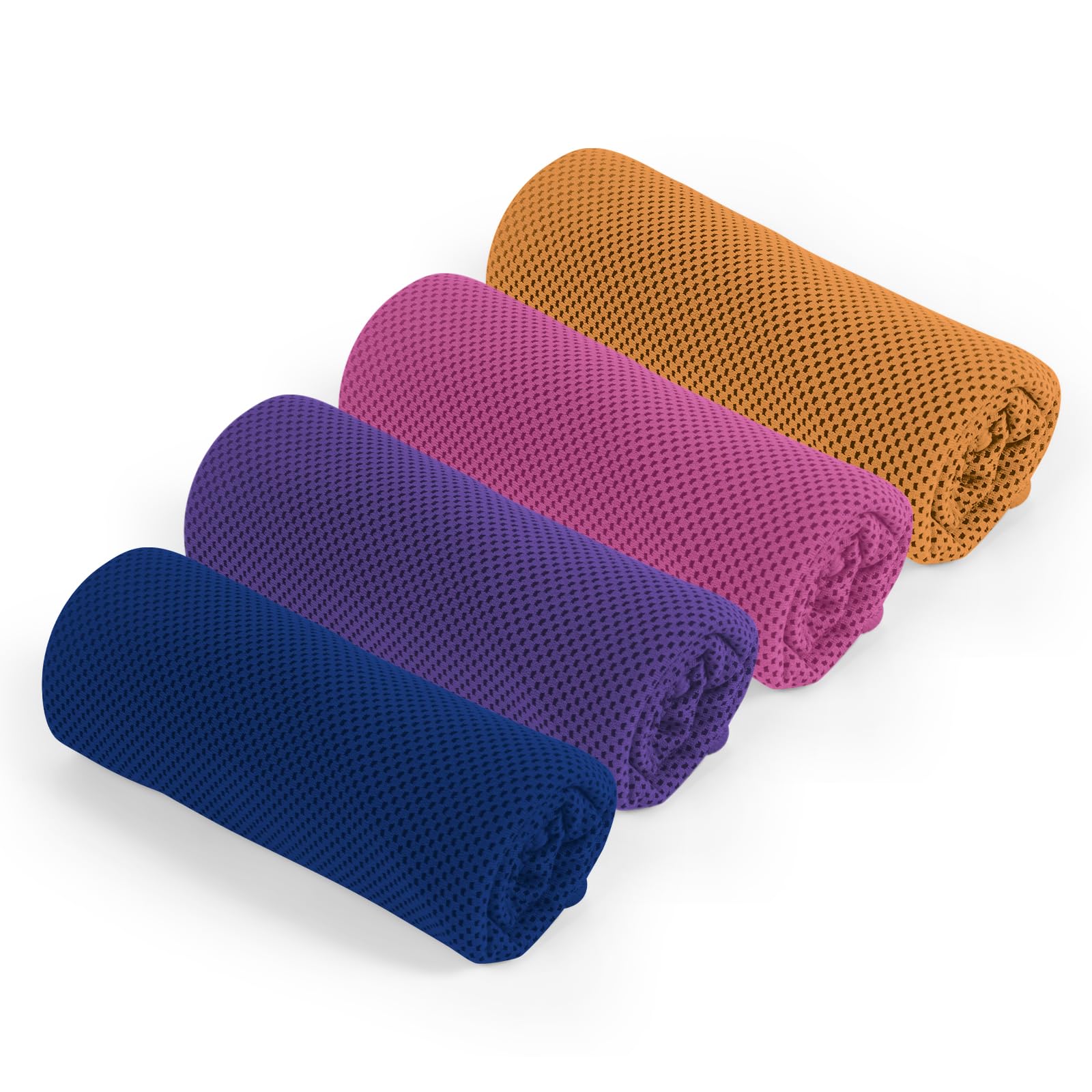 4 Pack Cooling Towel for Gym Fitness Yoga Hiking,Hot Weather Cool Towels Cloth Rags Wrap for Neck Face(4 Pack-02)