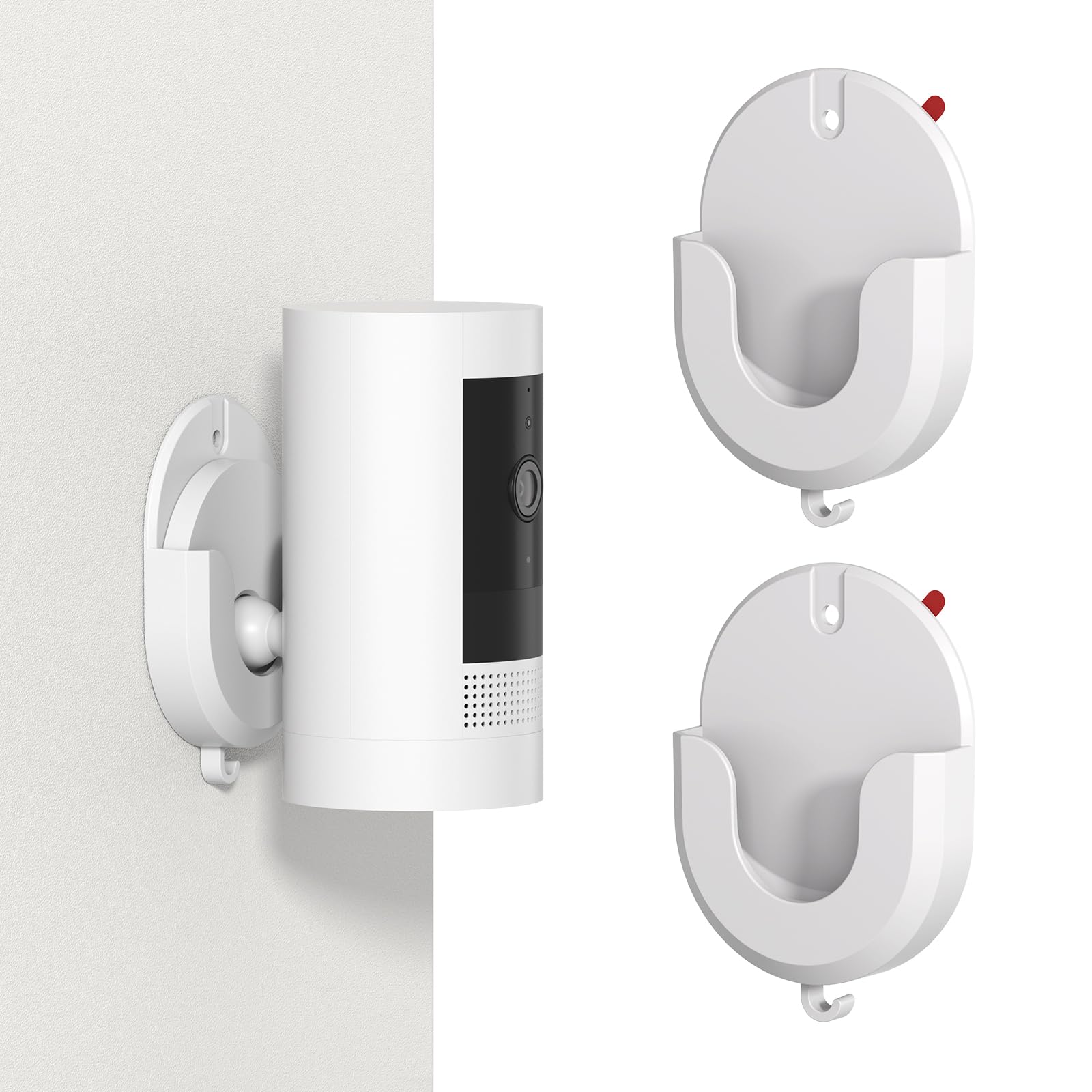 No Drill Ring Camera Adhesive Wall Mount,Strong Durable Adhesive Camera Mount Holder for Ring Indoor Cam (1st Gen and 2nd Gen)/Blink Outdoor Camera 4,2K+,(3rd Gen),Mini 2K+,Mini 2,3Pack Mount Bracket