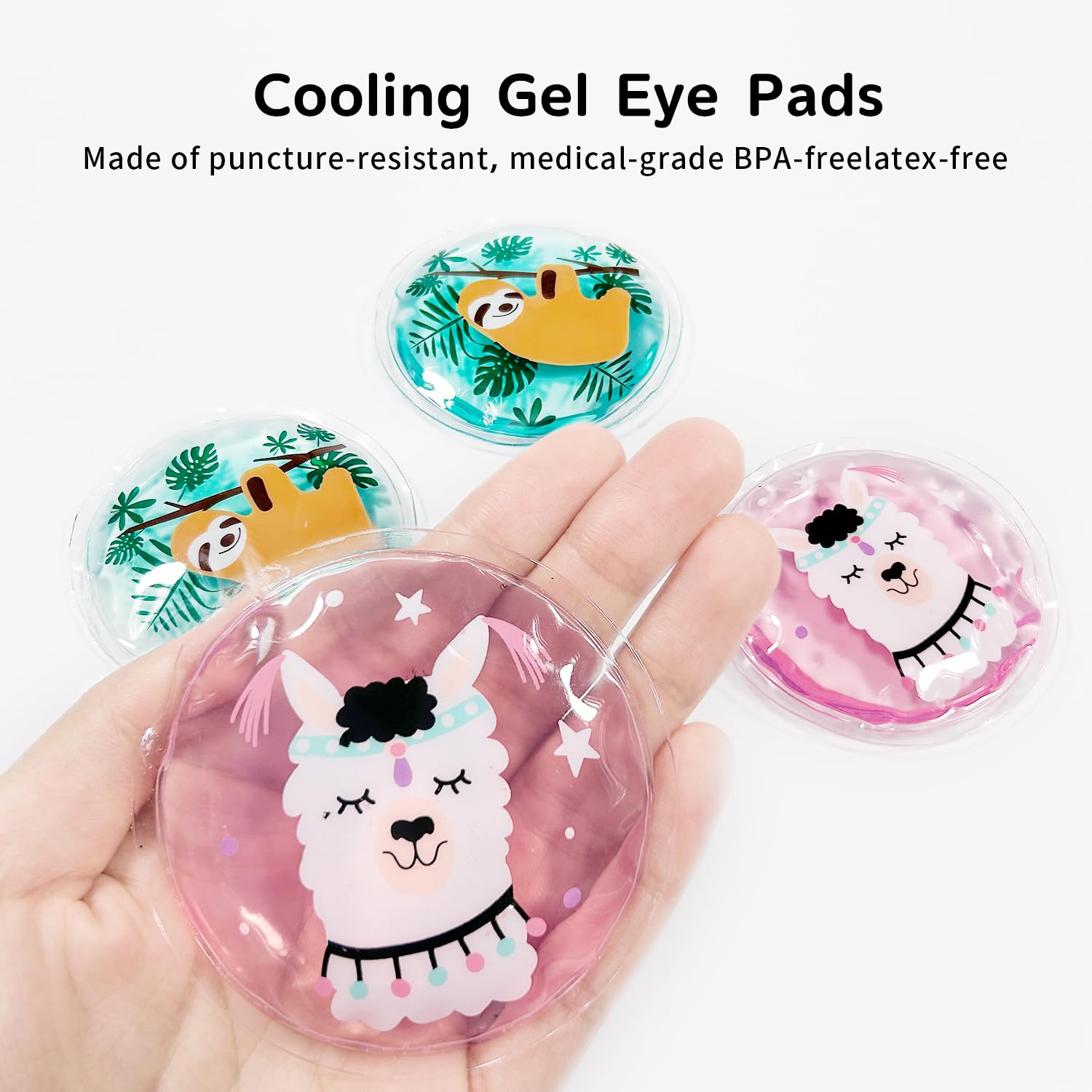 4PCS Gel Eye Ice Pack Set Reusable, Cold and Hot Compress for Eyes, Ice Pack for Eyes, Cooling Eye Pads for Eye Strain, Swelling, Redness, Dark Circles, Puffy Eyes, and Eye Recovery Surgery.